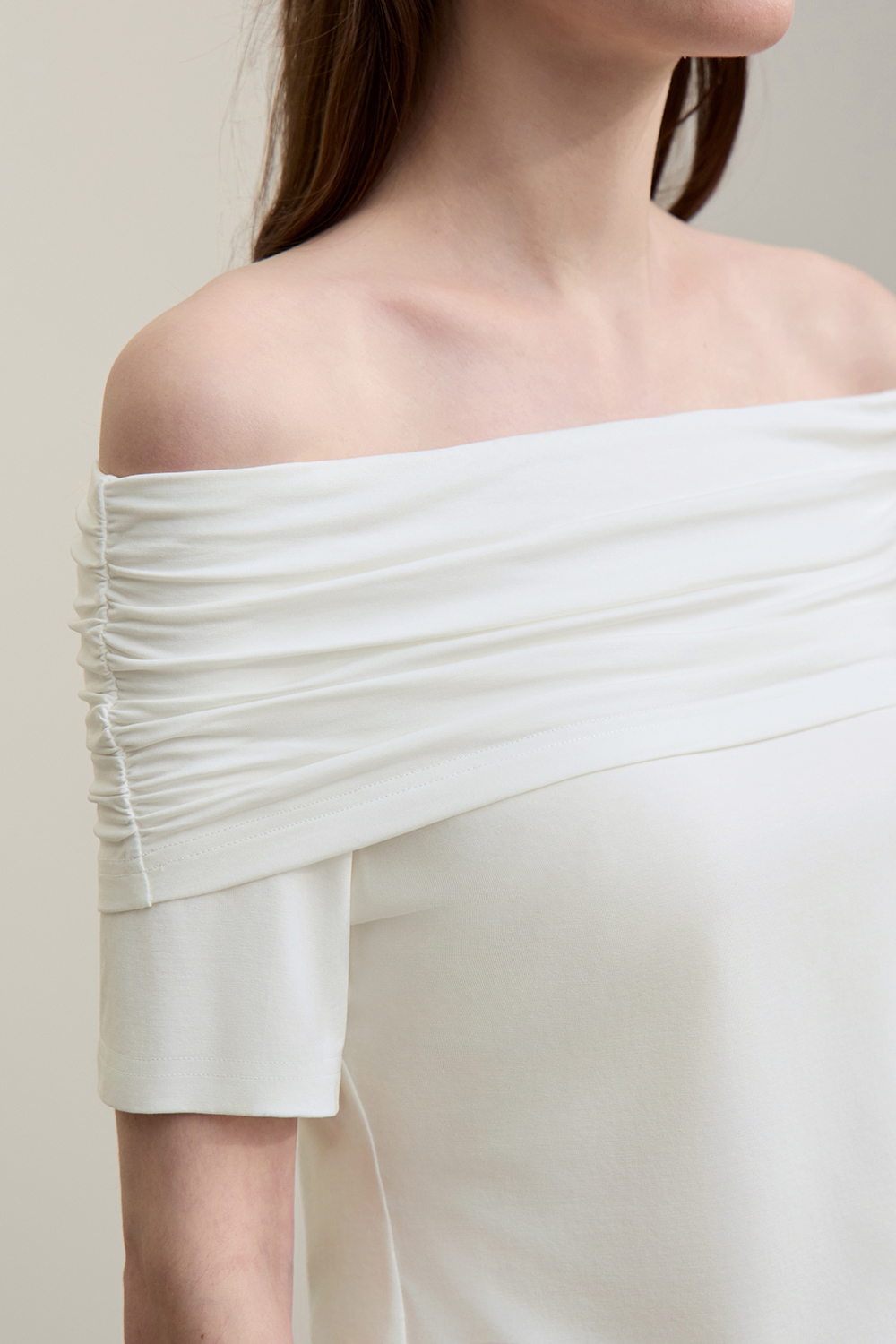 Off Shoulder Modal T-shirt