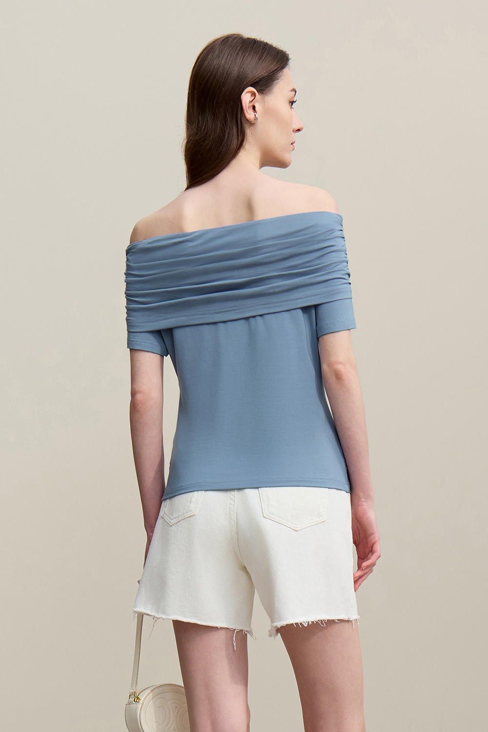 Off Shoulder Modal T-shirt