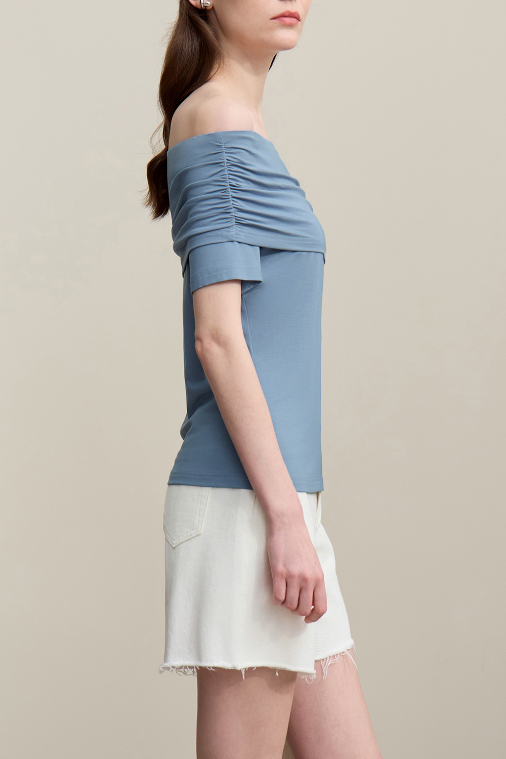 Off Shoulder Modal T-shirt