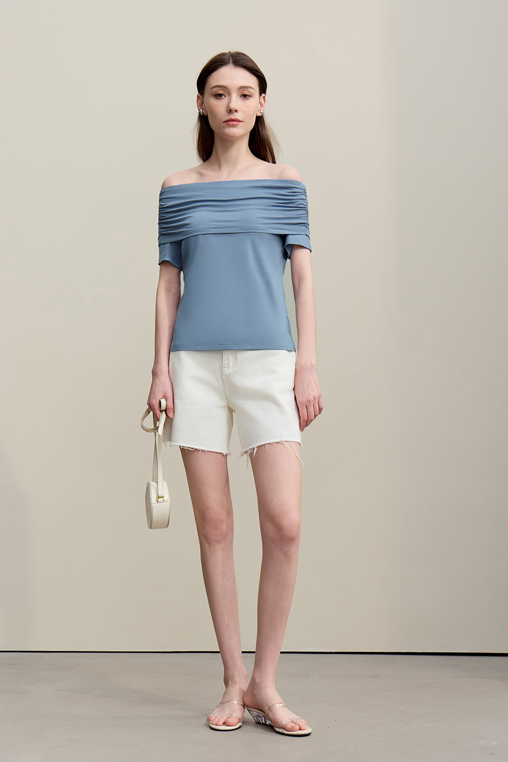 Off Shoulder Modal T-shirt