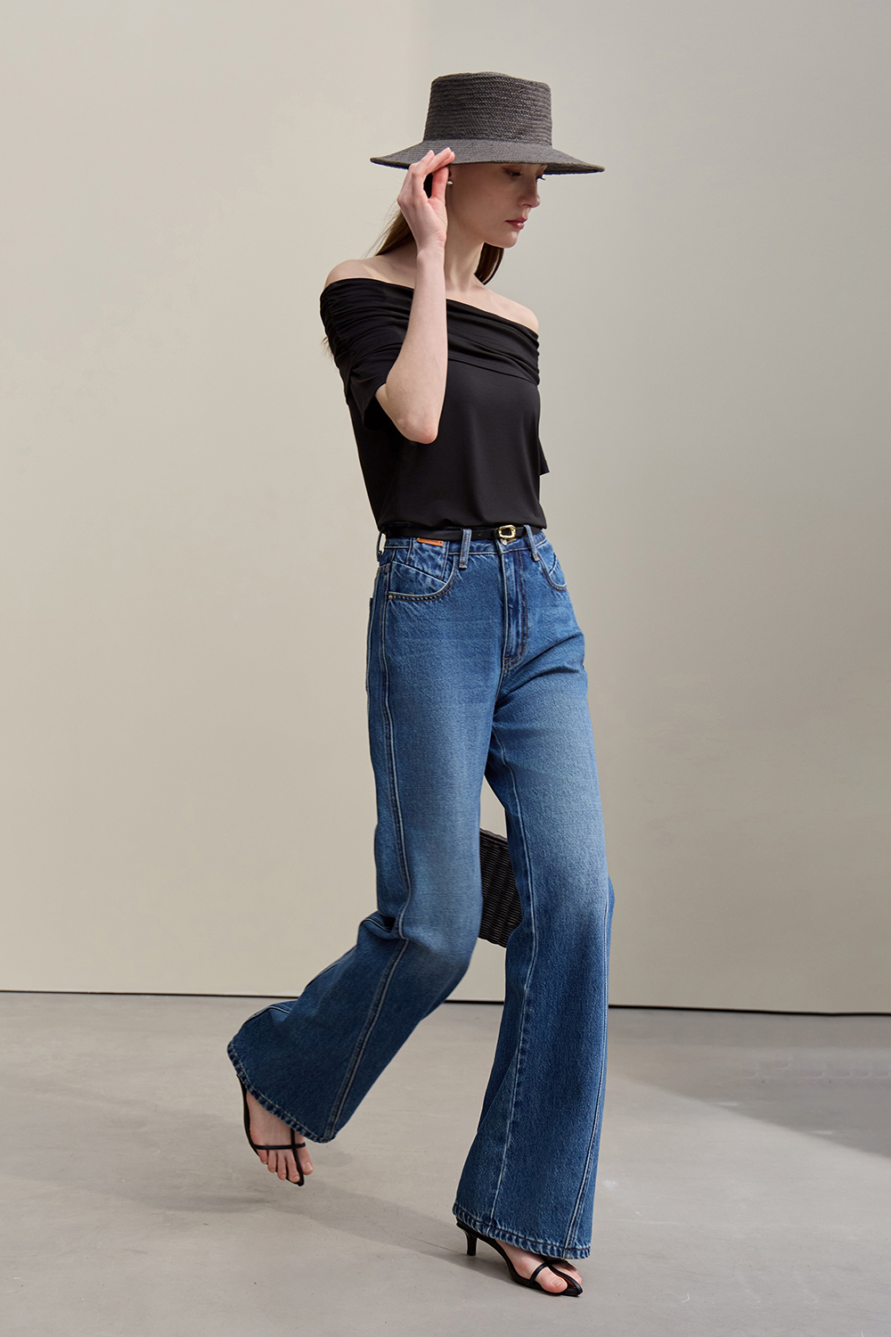 Off Shoulder Modal T-shirt