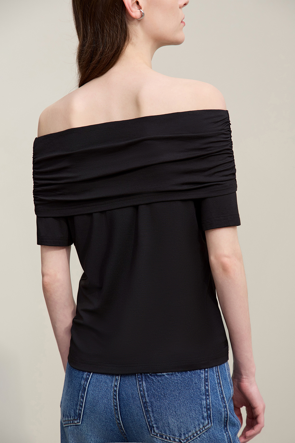 Off Shoulder Modal T-shirt