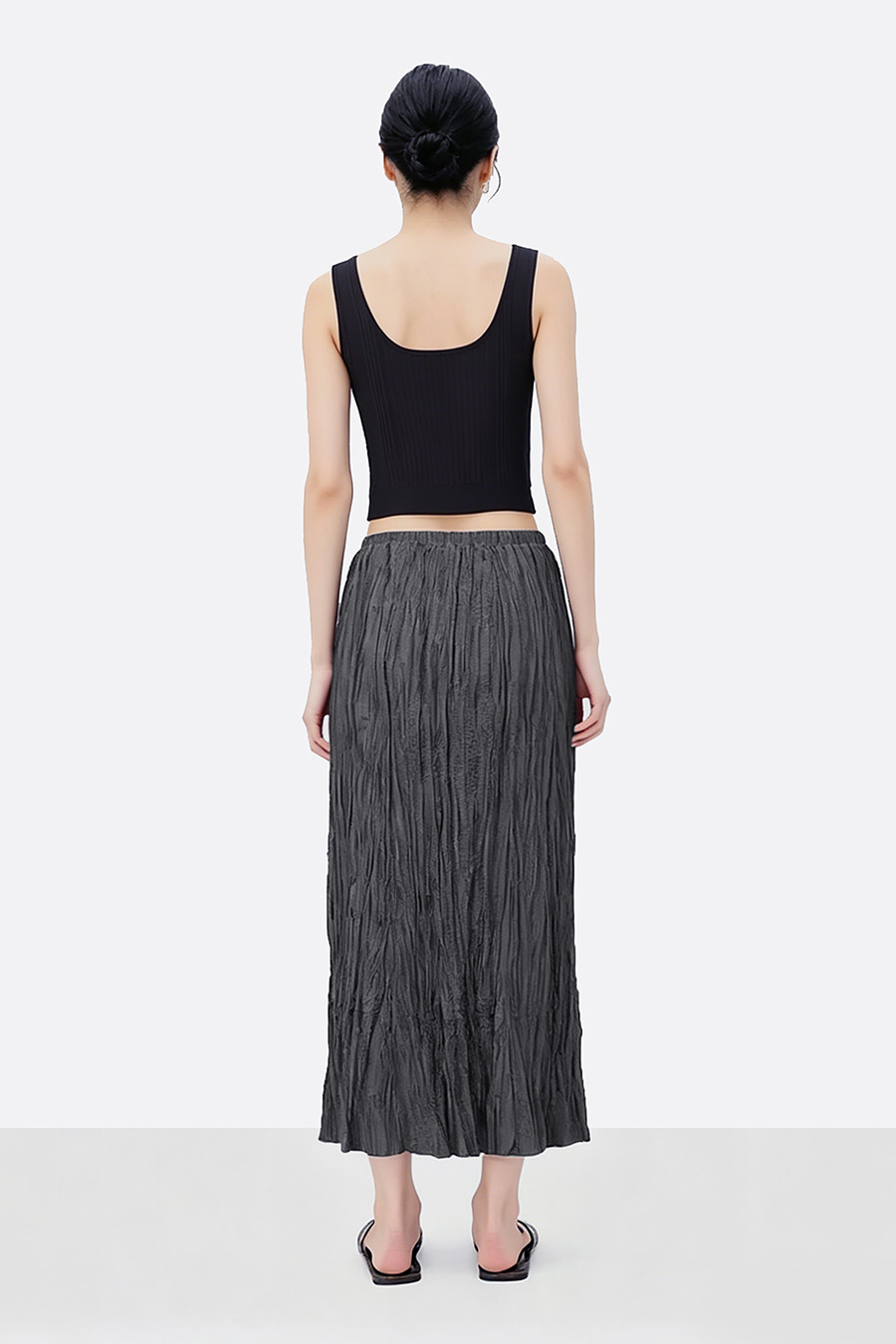 Crinkle Pleated Skirt