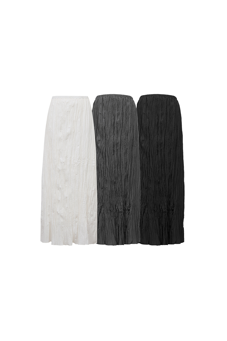 Crinkle Pleated Skirt