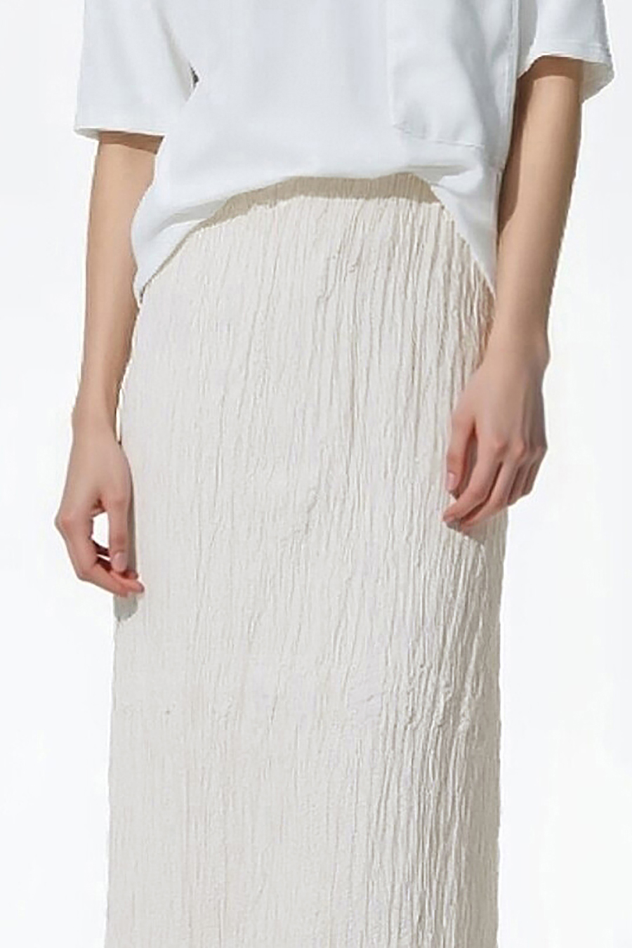 Crinkle Pleated Skirt