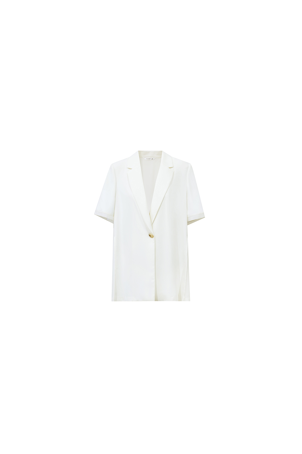 Notched Lapel Short Sleeve Blazer