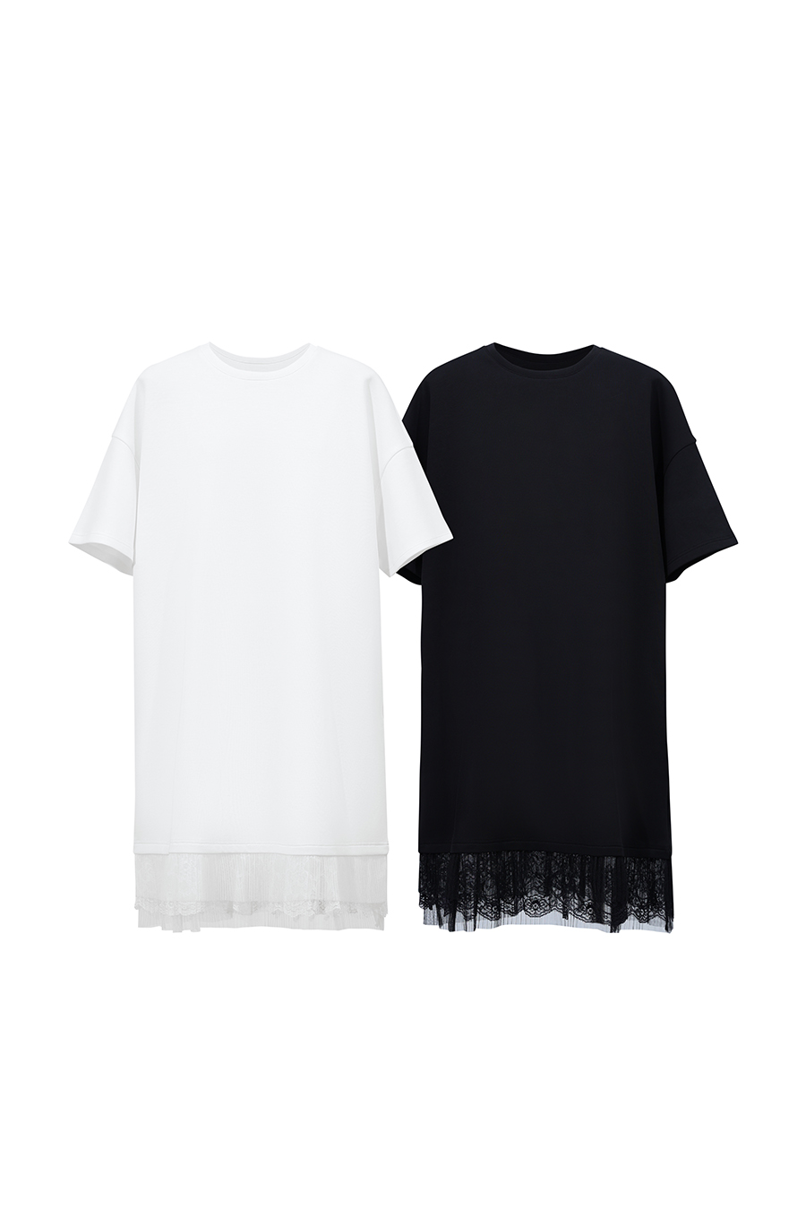 Lace Patchwork Drop Shoulder Dress