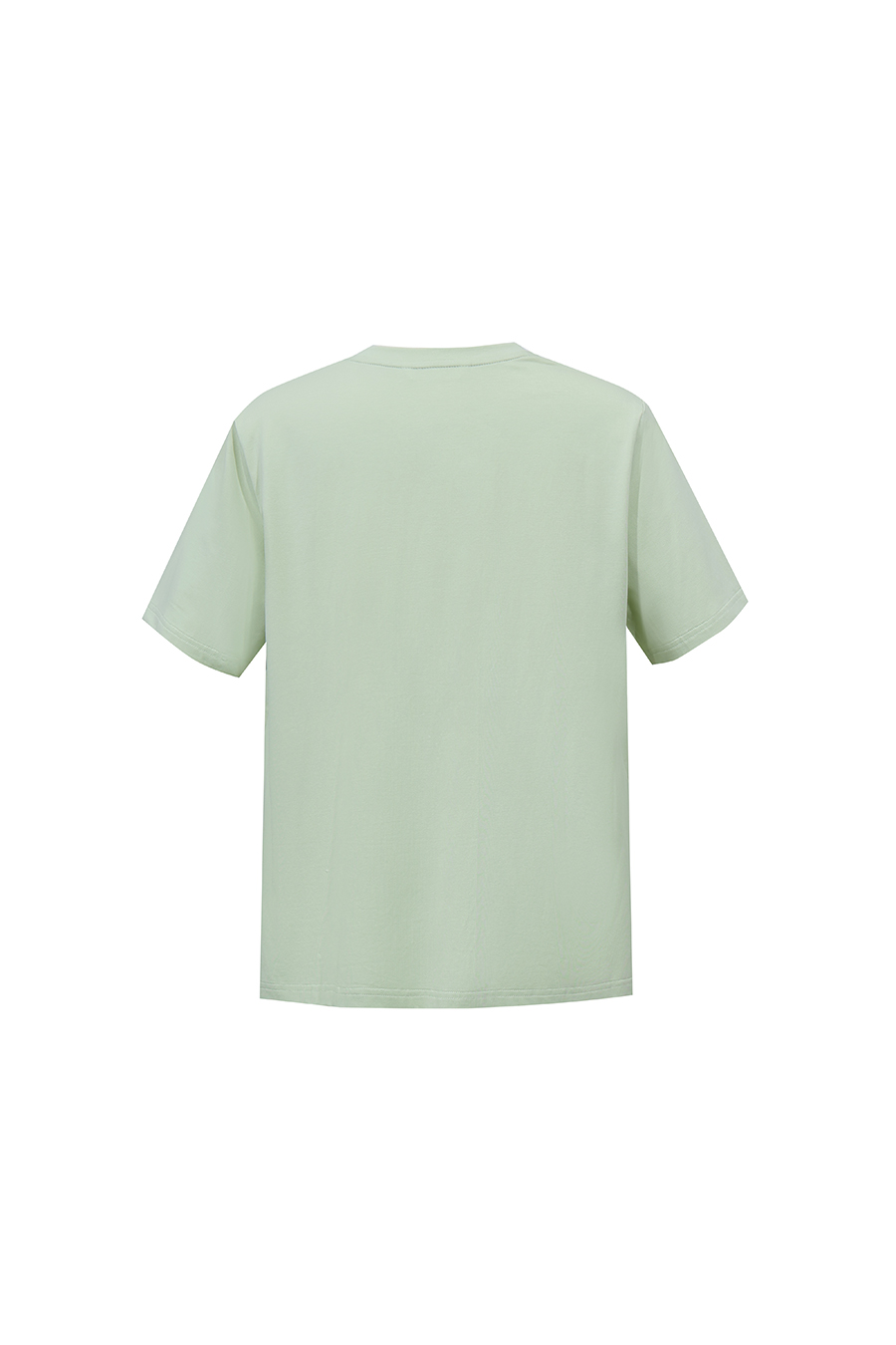 Embroidered Print Stretch Cotton T-Shirt|AMII