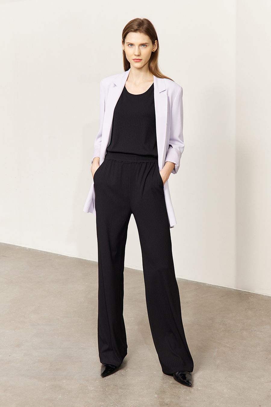 Knit Ribbed Casual Pants