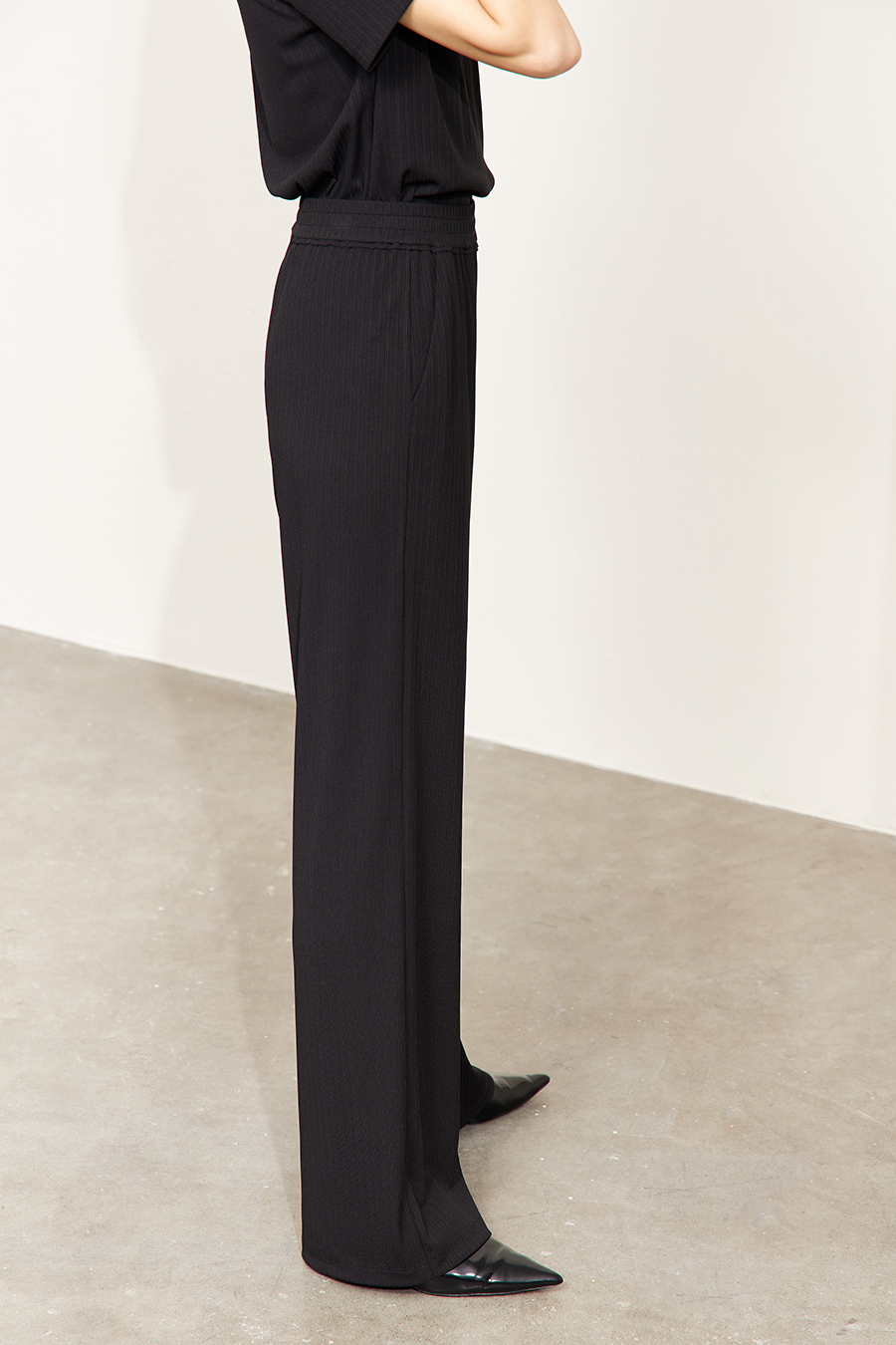 Knit Ribbed Casual Pants