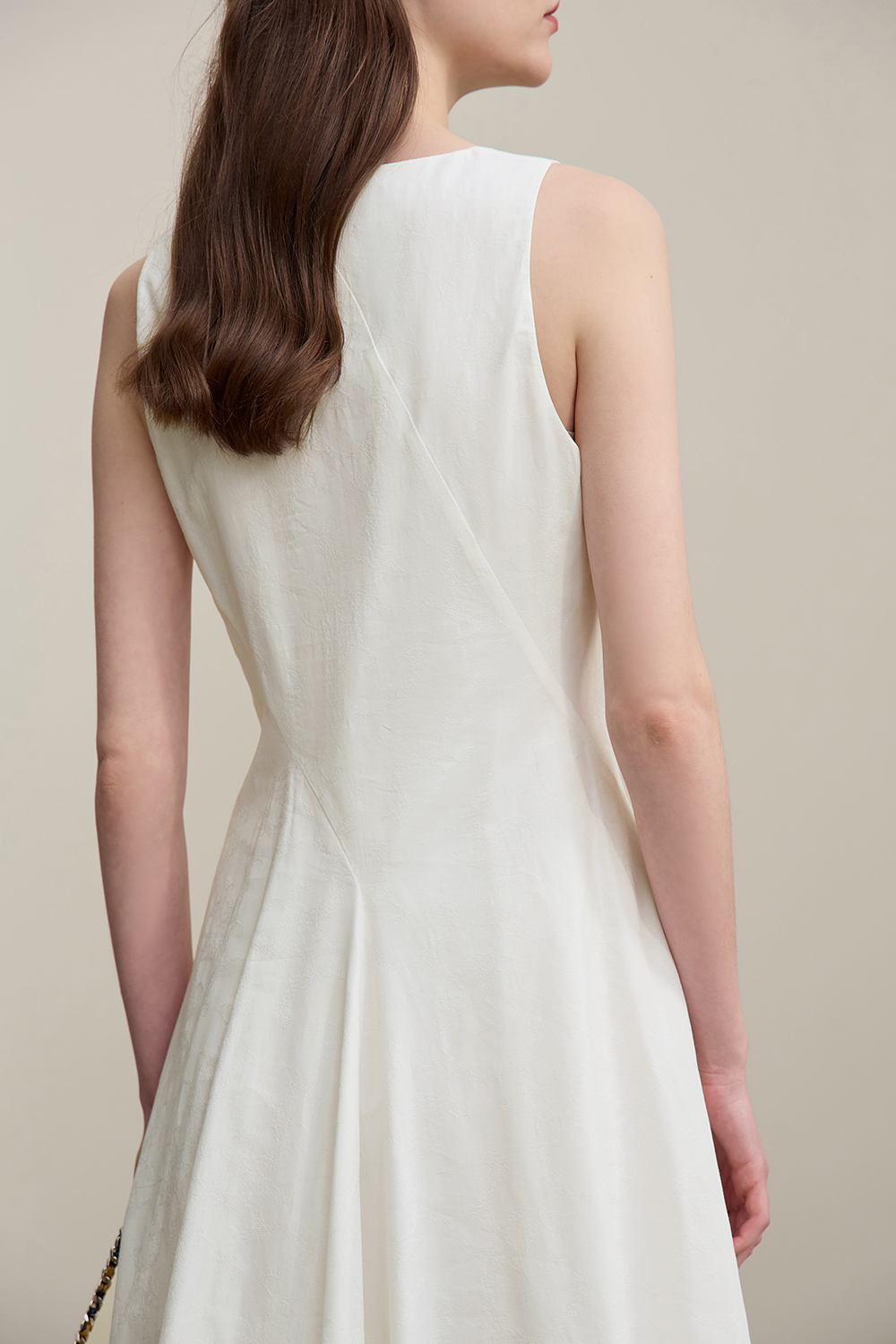 Jacquard Sleeveless Dress|AMII