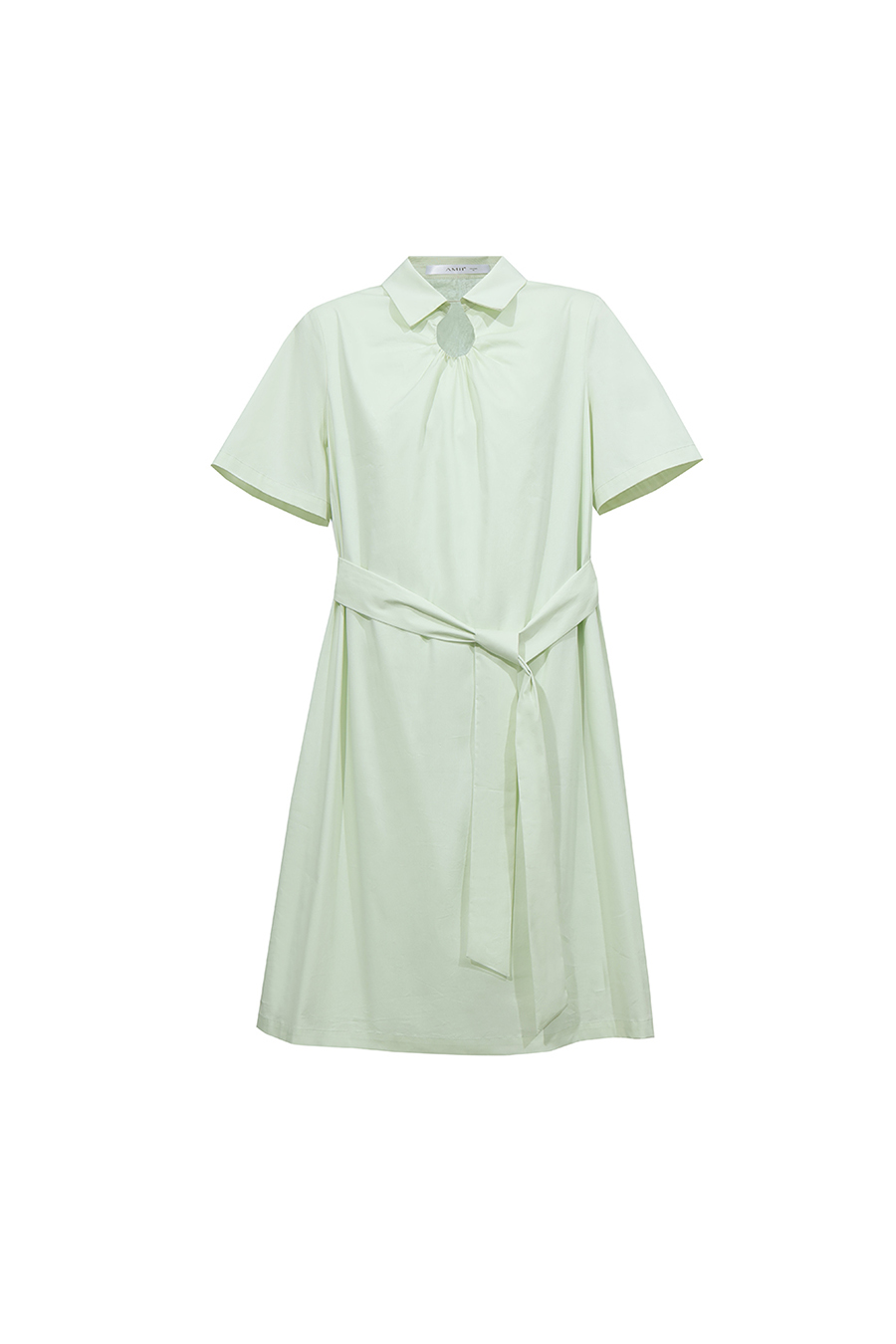 Belted Lapel Dress|AMII