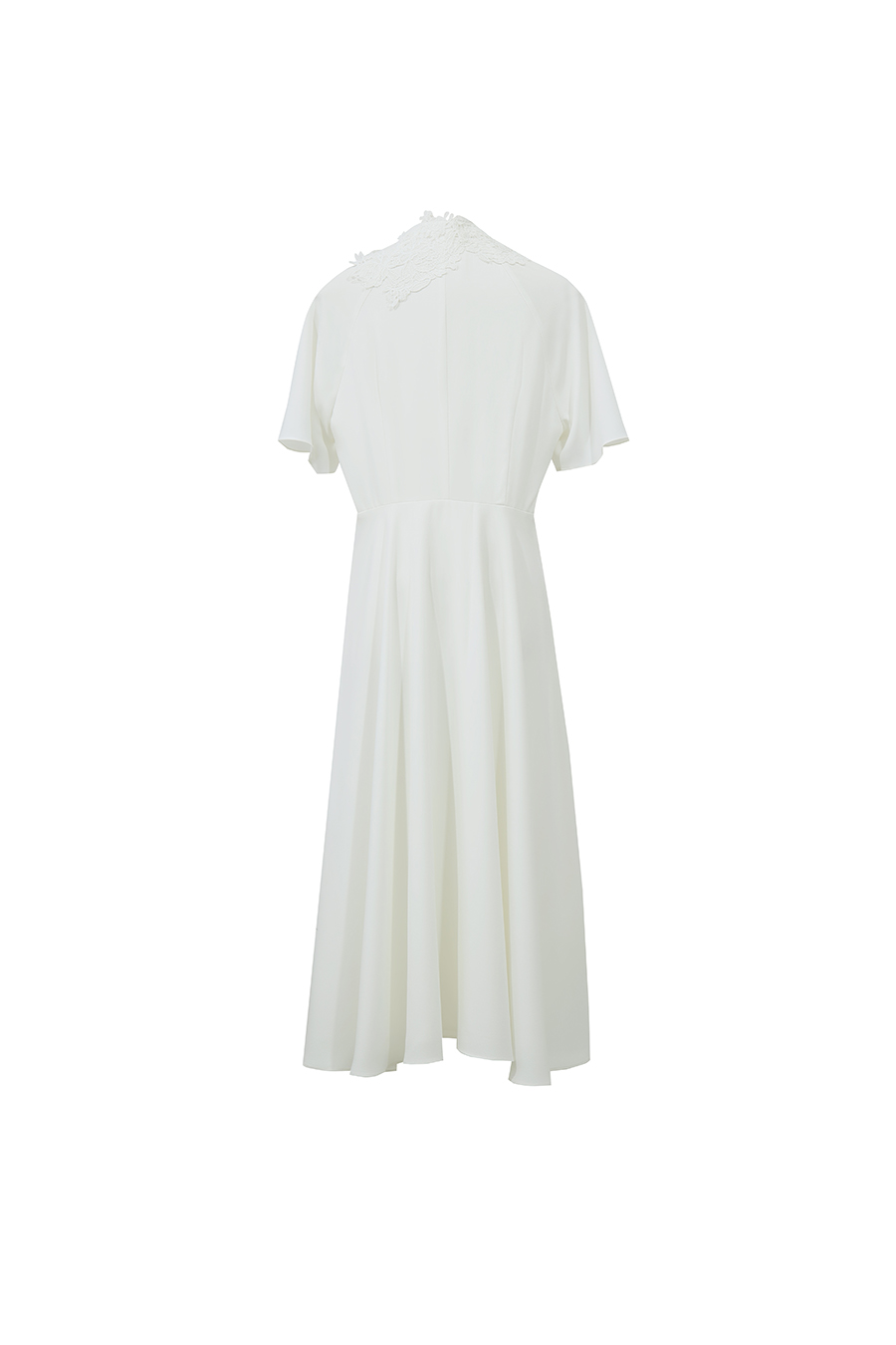 Lace Spliced Tie Dress|AMII