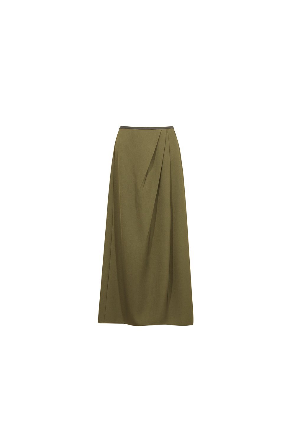Pleated Slit Skirt