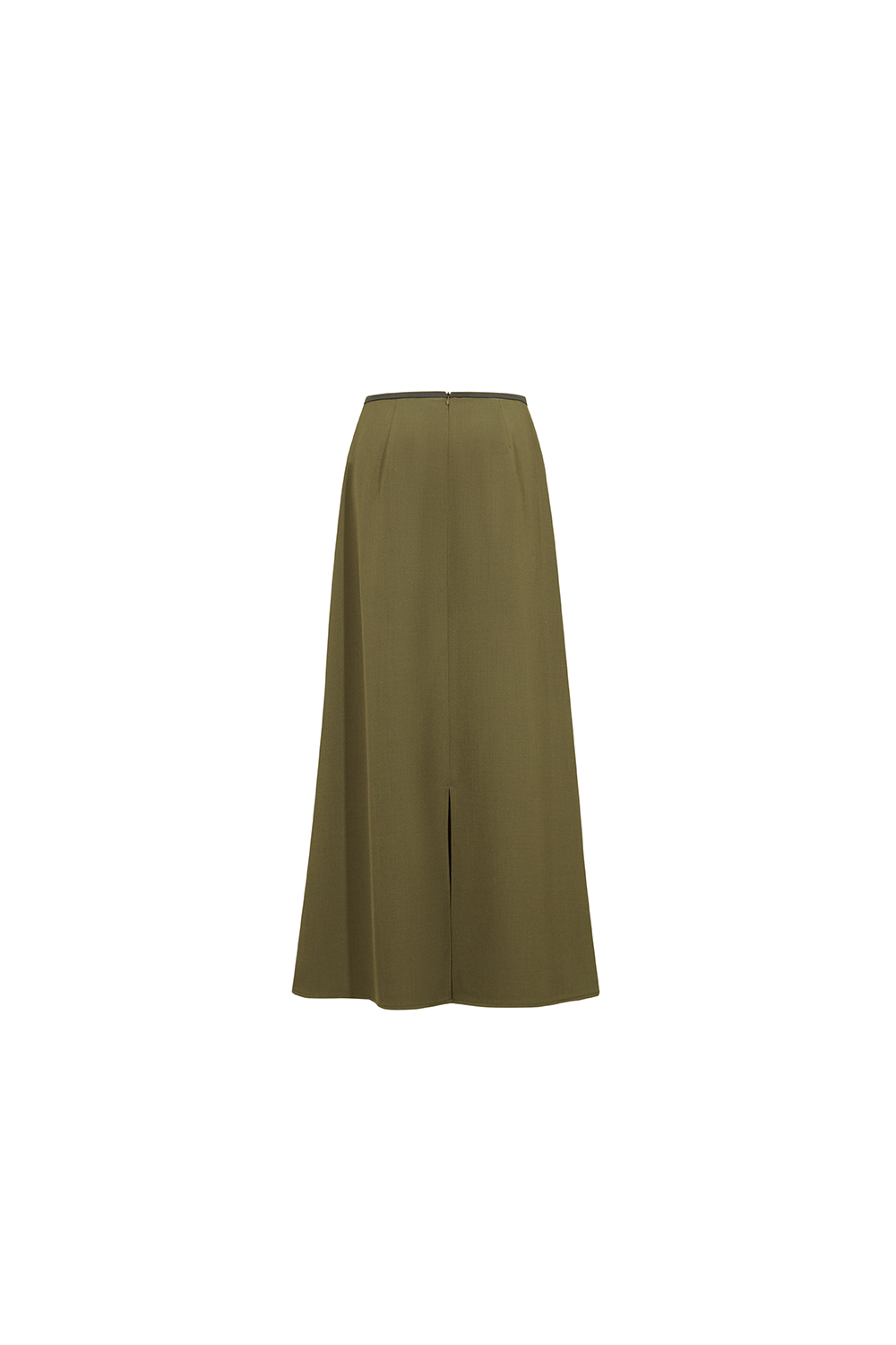 Pleated Slit Skirt