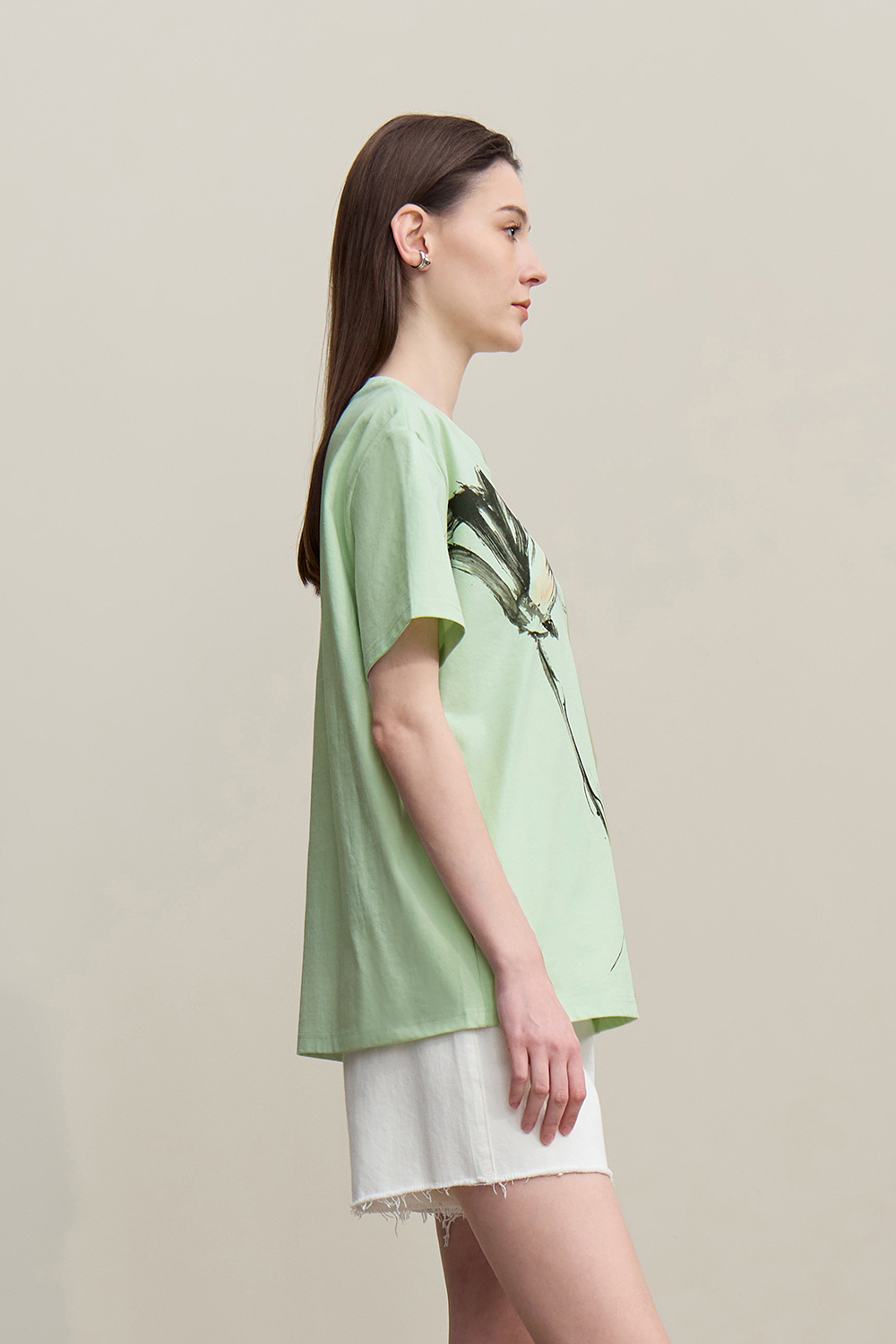 Ink Print Short Sleeve T-shirt