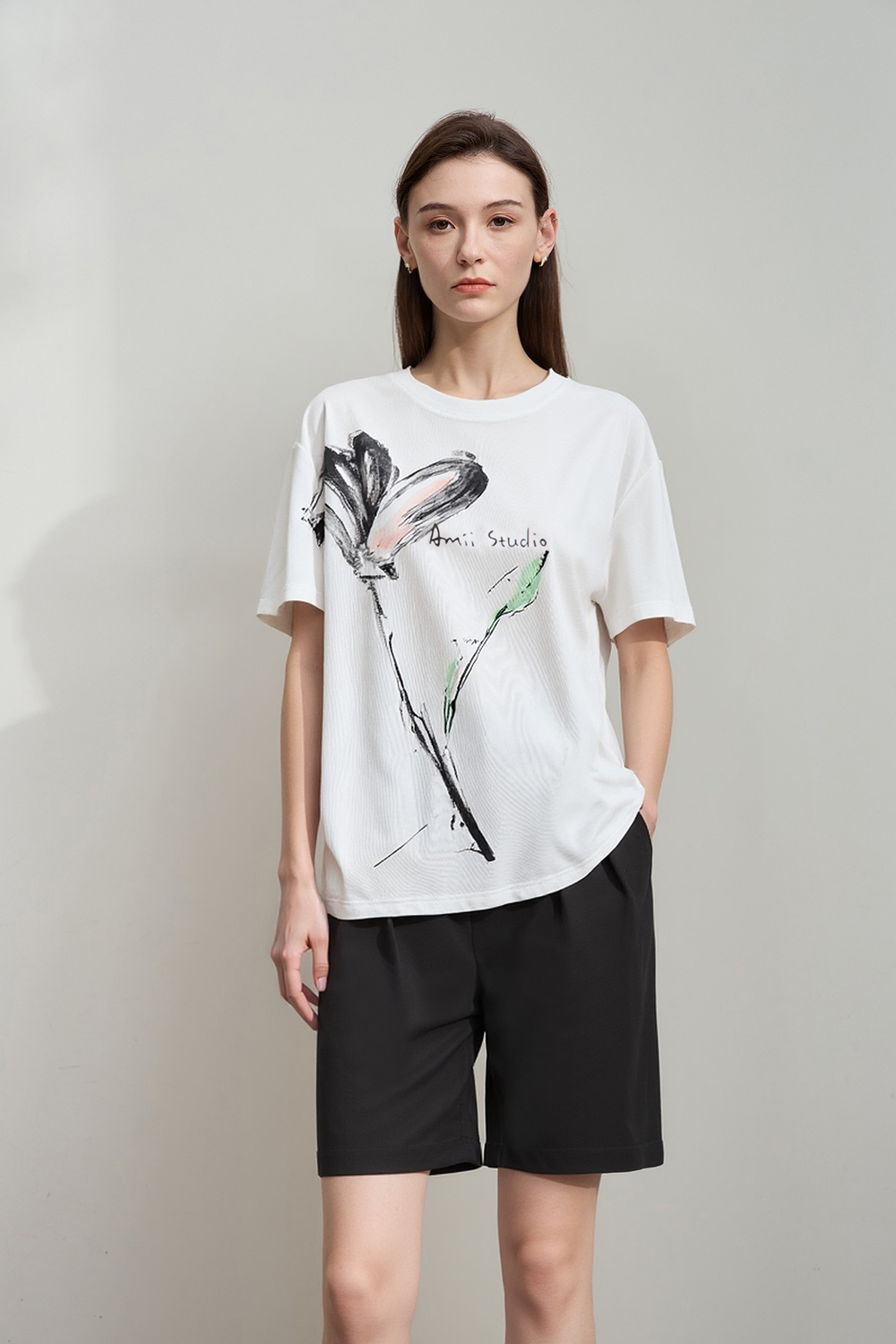 Ink Print Short Sleeve T-shirt