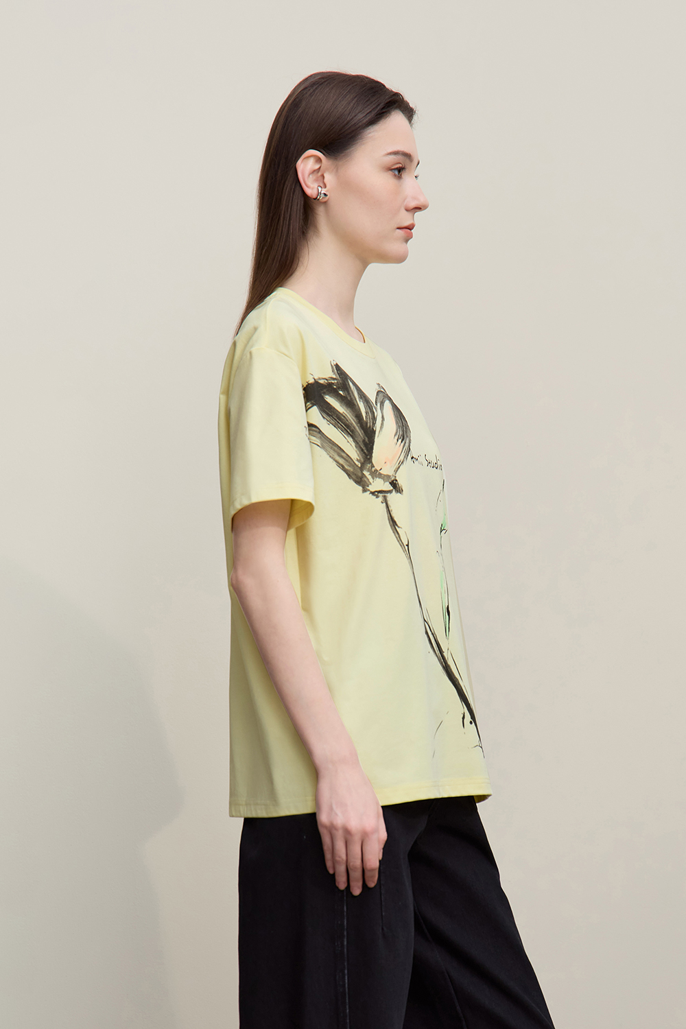 Ink Print Short Sleeve T-shirt