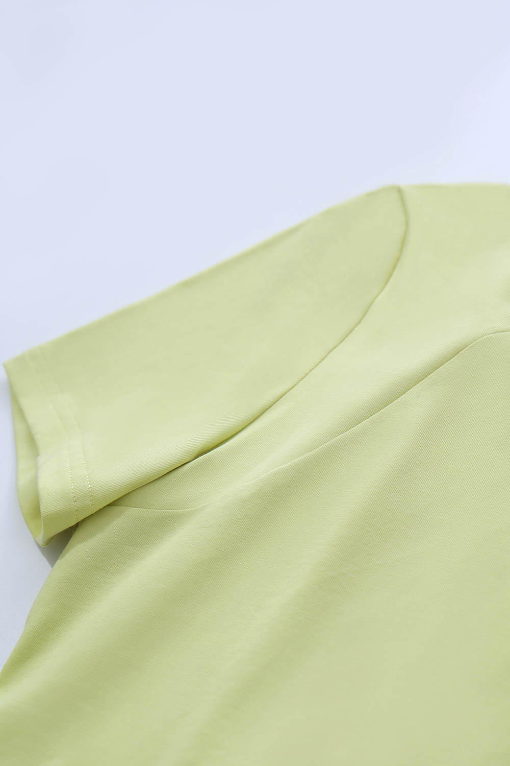 Lapel Frog Button Cotton Stretch T-shirt