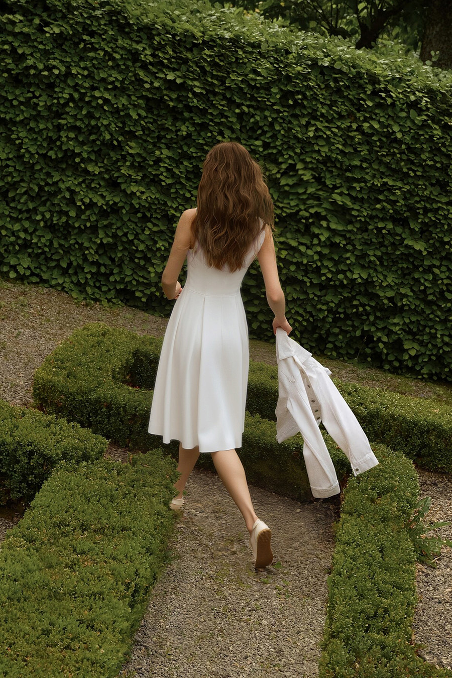 Tweed Waisted Dress|AMII