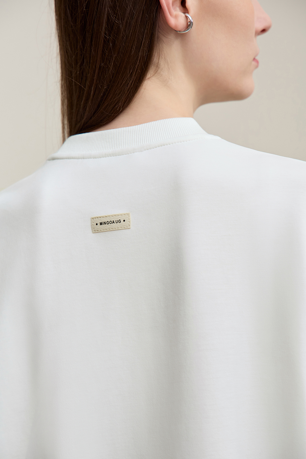 Ribbed Spliced Air Layer T-shirt