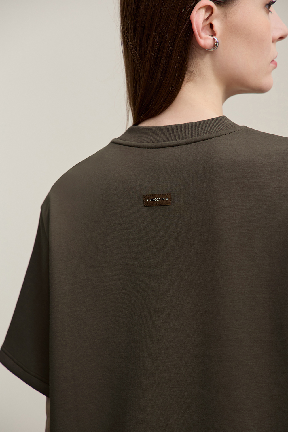 Ribbed Spliced Air Layer T-shirt