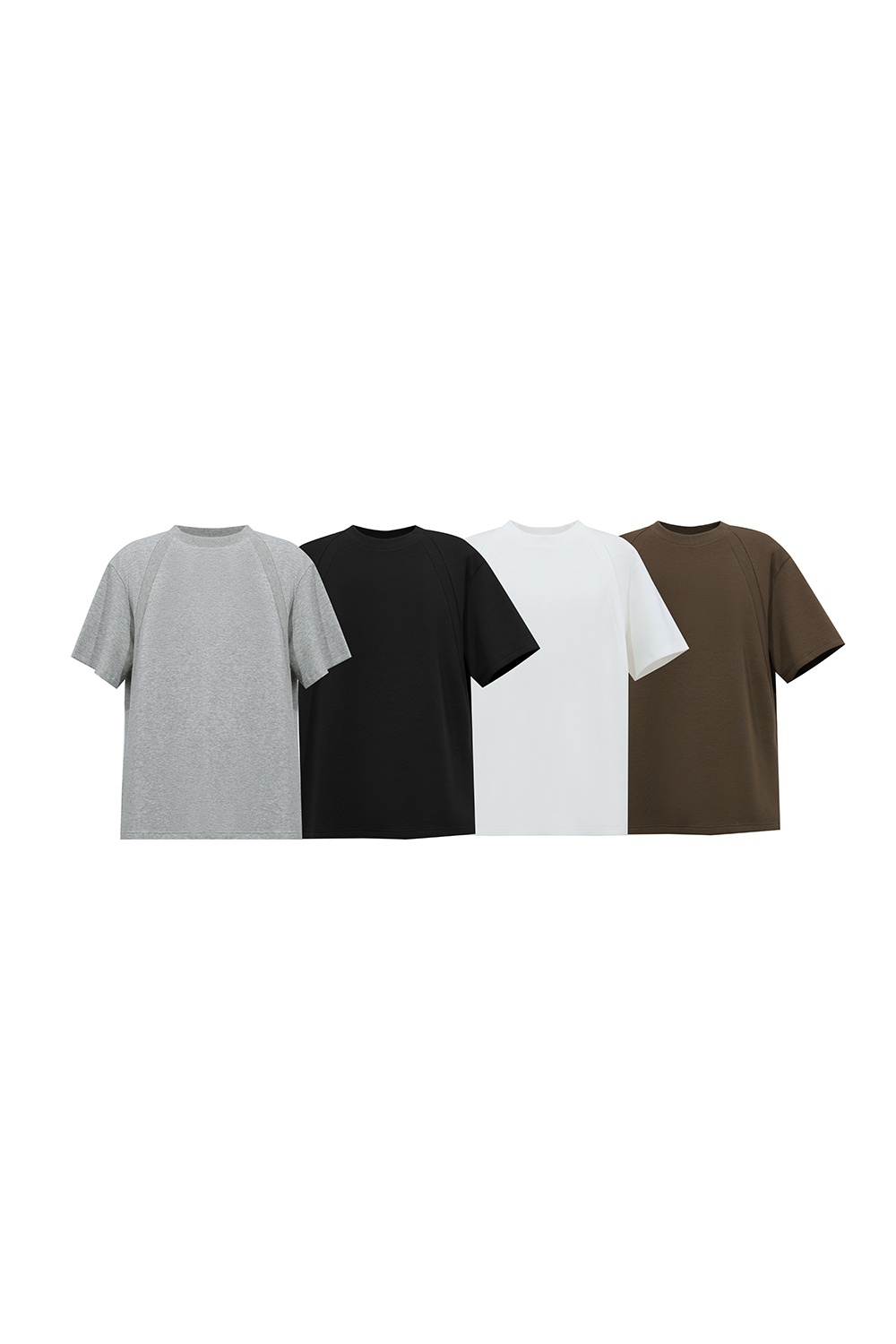 Ribbed Spliced Air Layer T-shirt