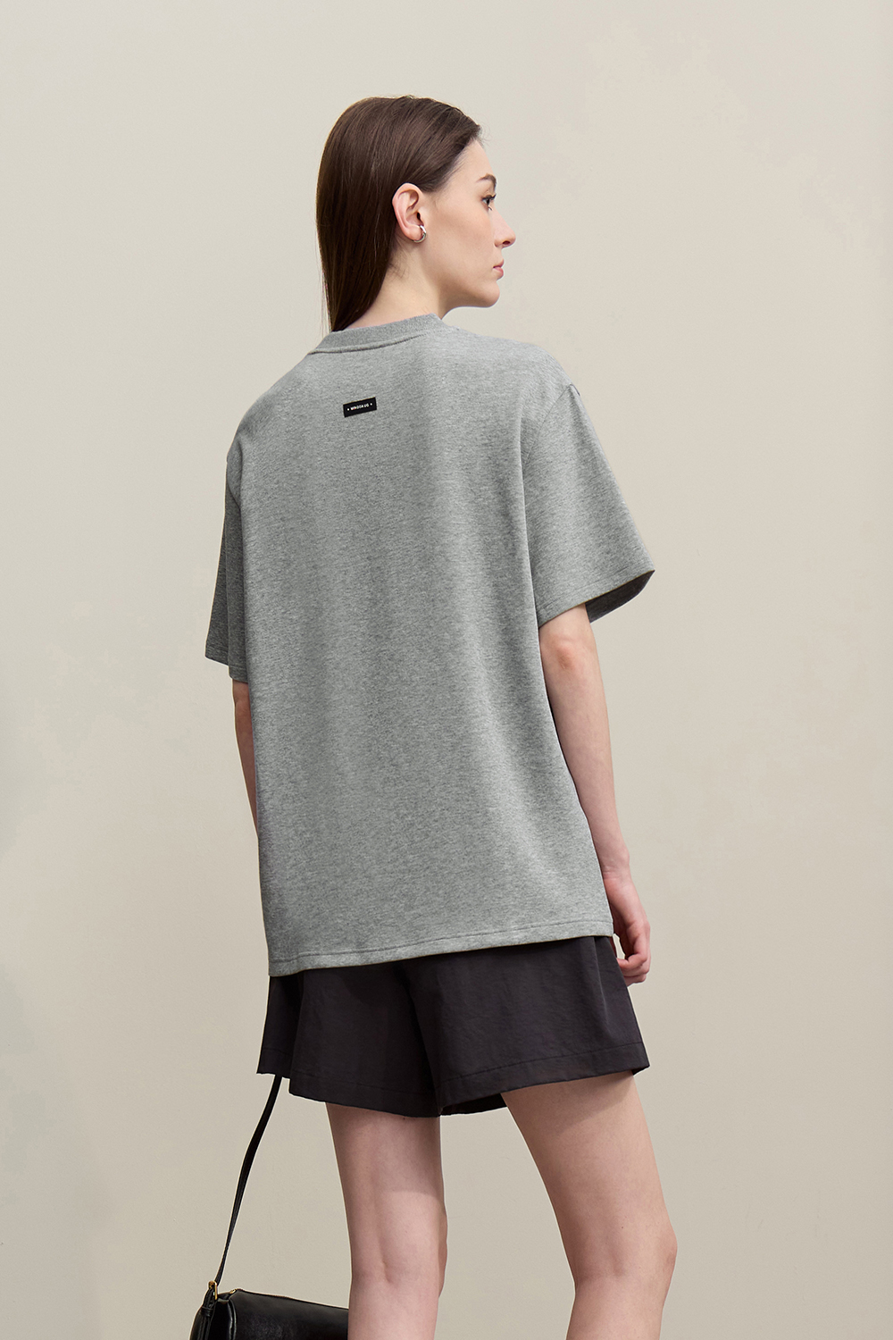 Ribbed Spliced Air Layer T-shirt