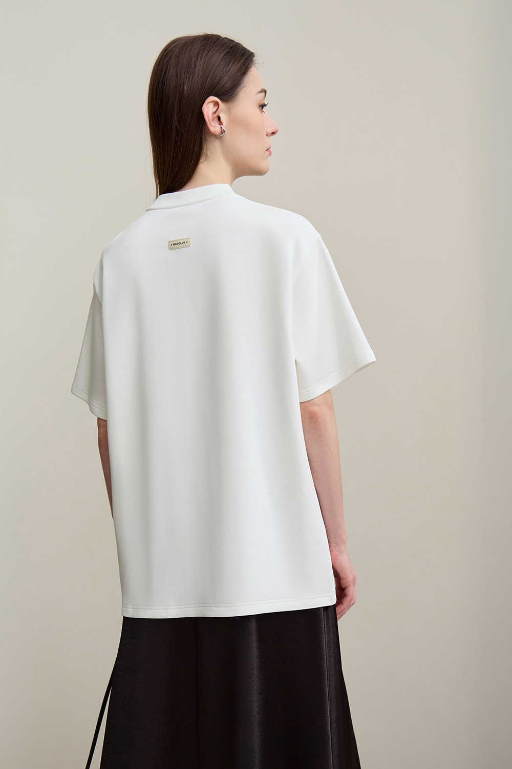 Ribbed Spliced Air Layer T-shirt
