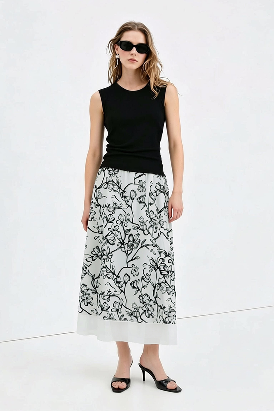 Floral Print Skirt