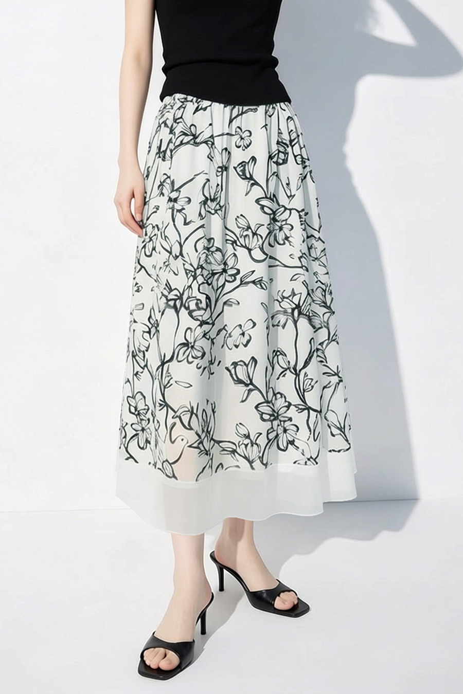 Floral Print Skirt