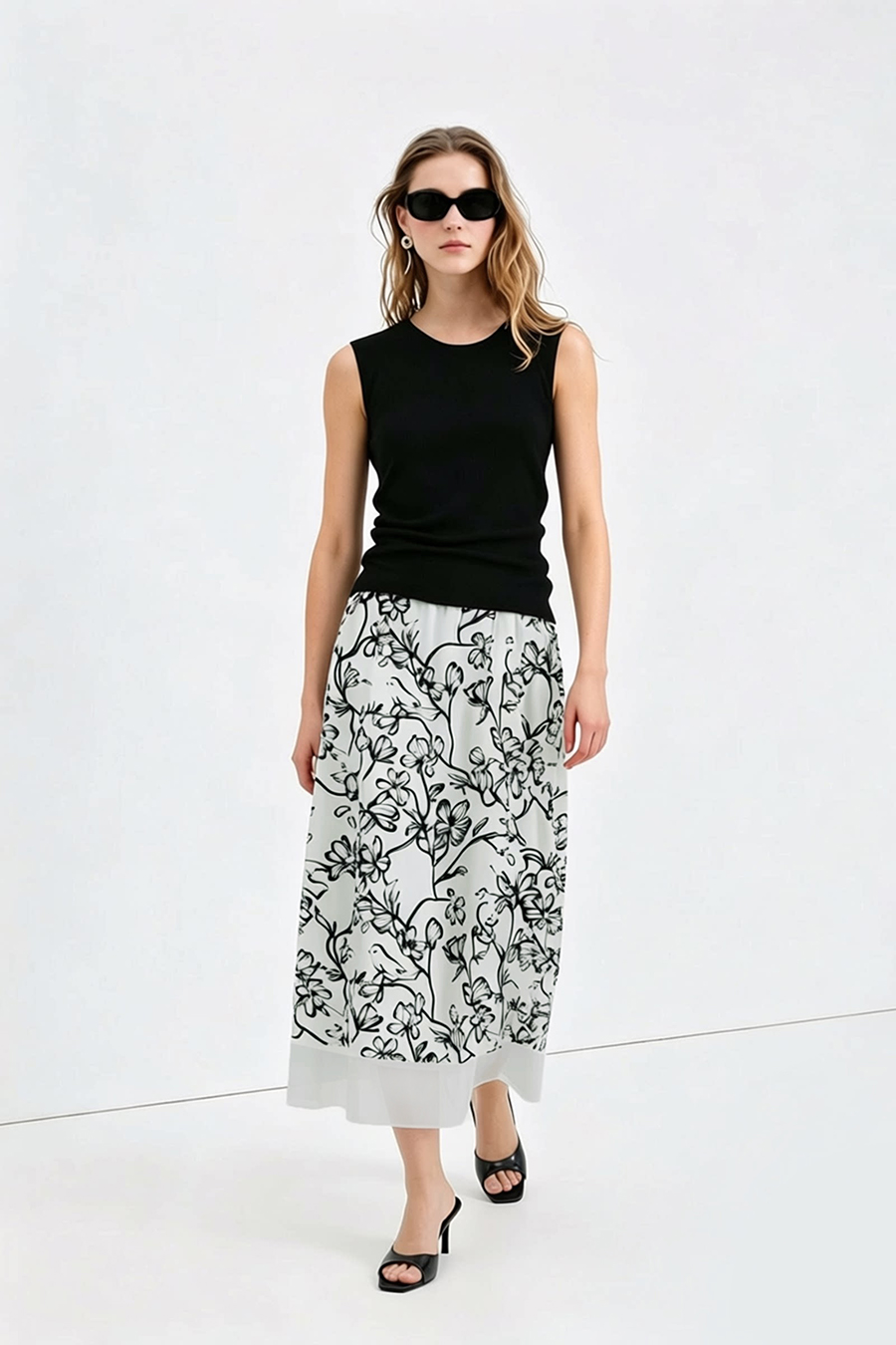 Floral Print Skirt