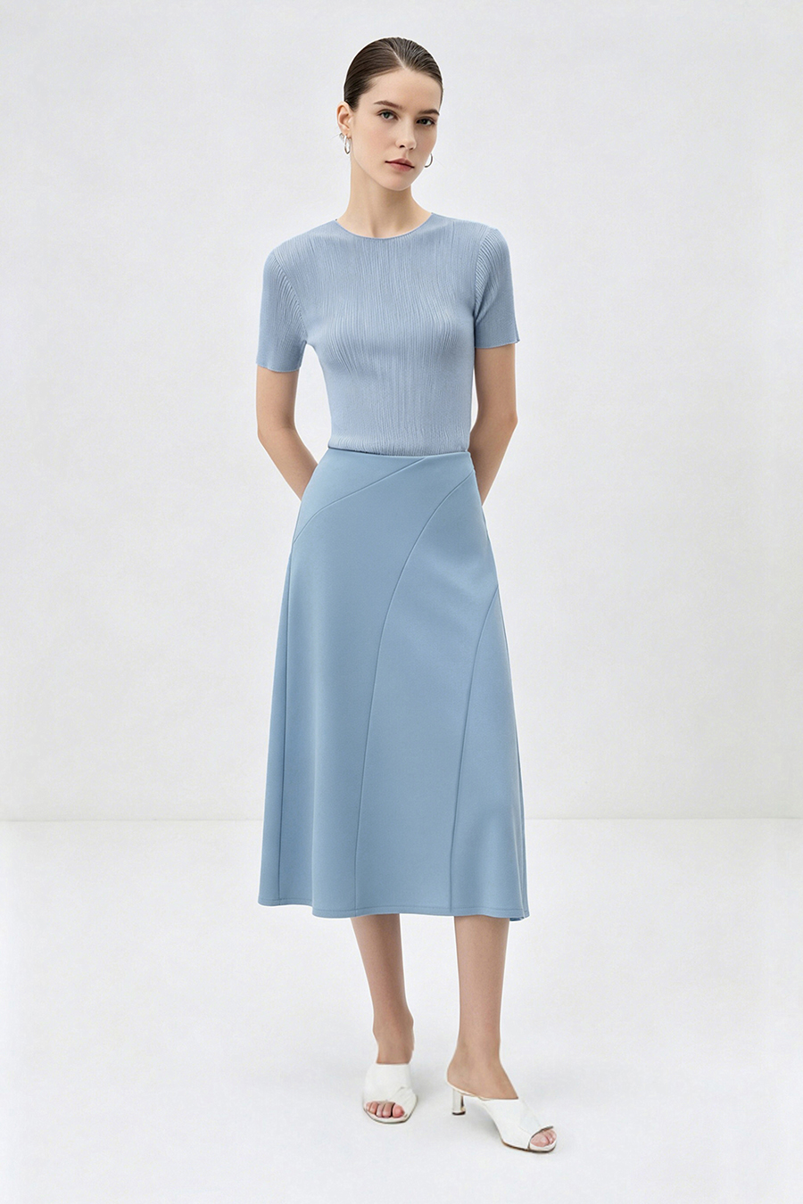 Tailored Panel Skirt