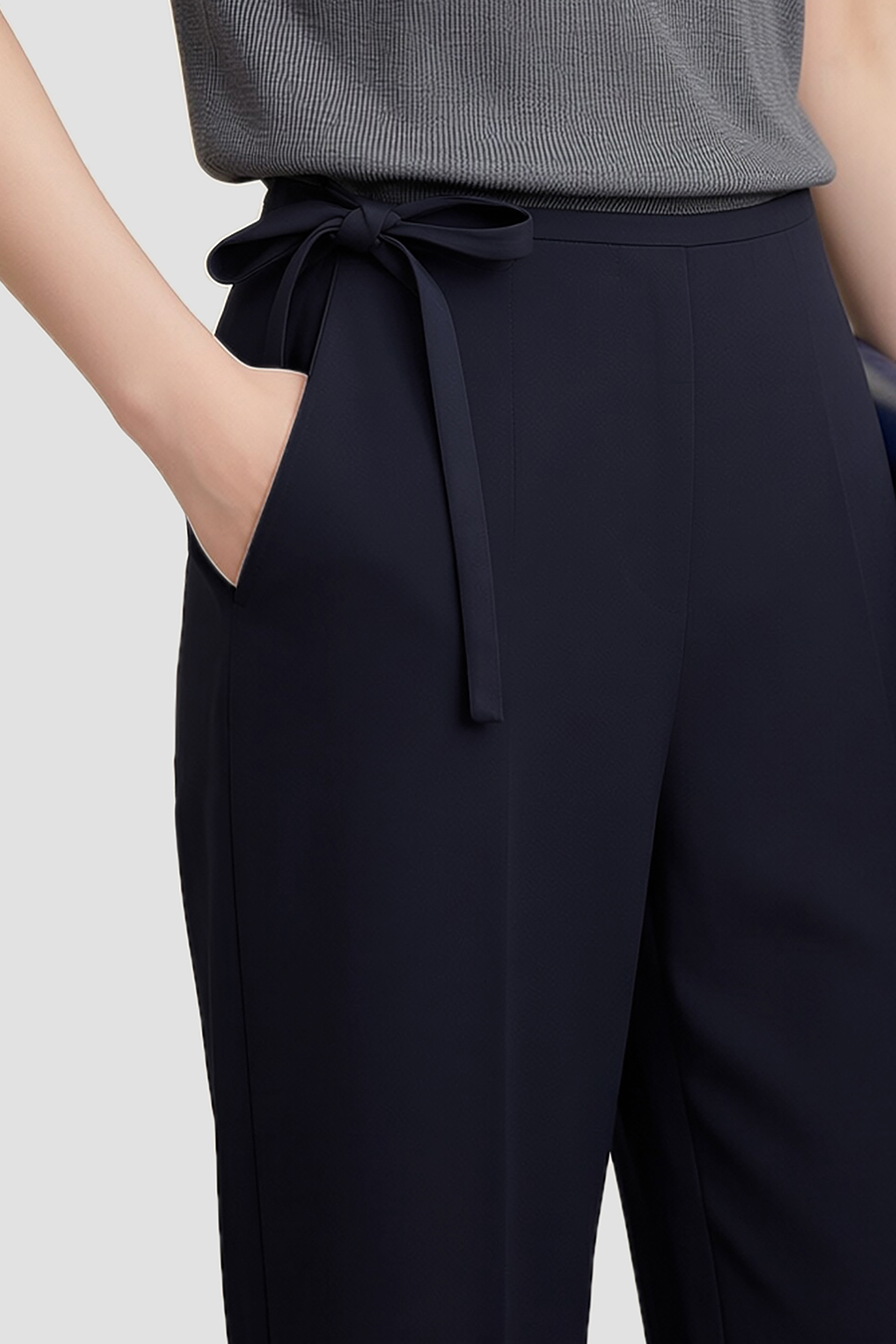 Tie Waist Tapered Pants