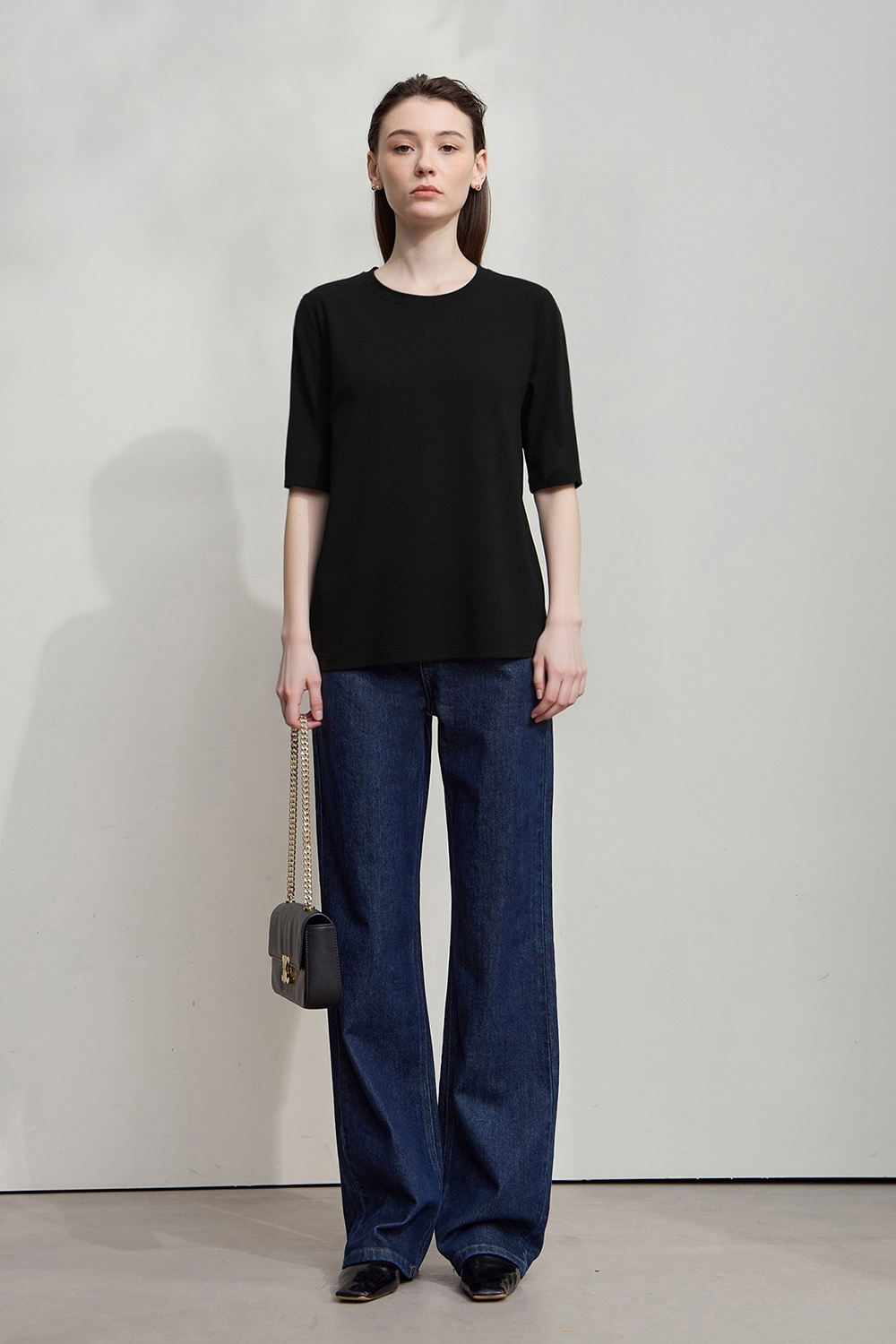 Crew Neck Half Sleeve Cotton T-shirt