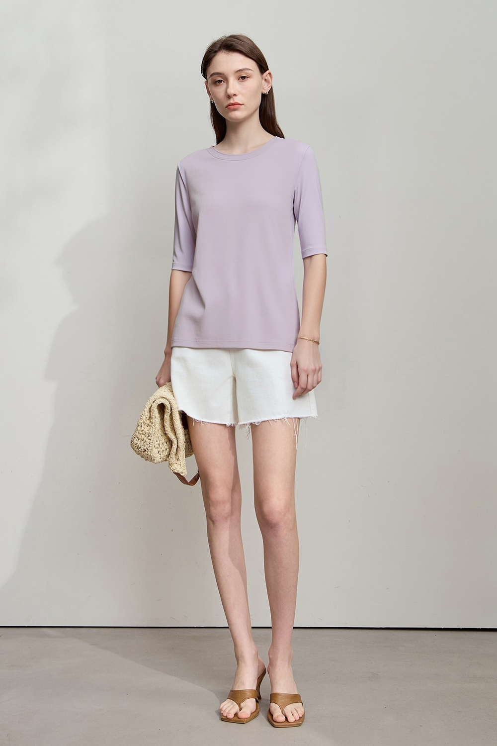 Crew Neck Half Sleeve Cotton T-shirt