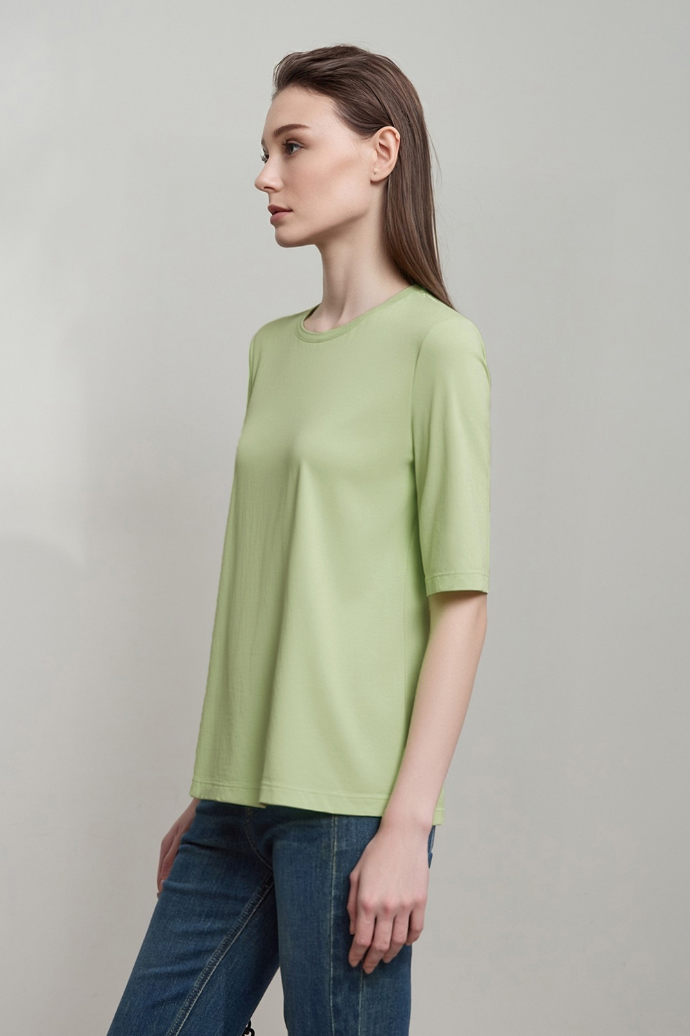 Crew Neck Half Sleeve Cotton T-shirt