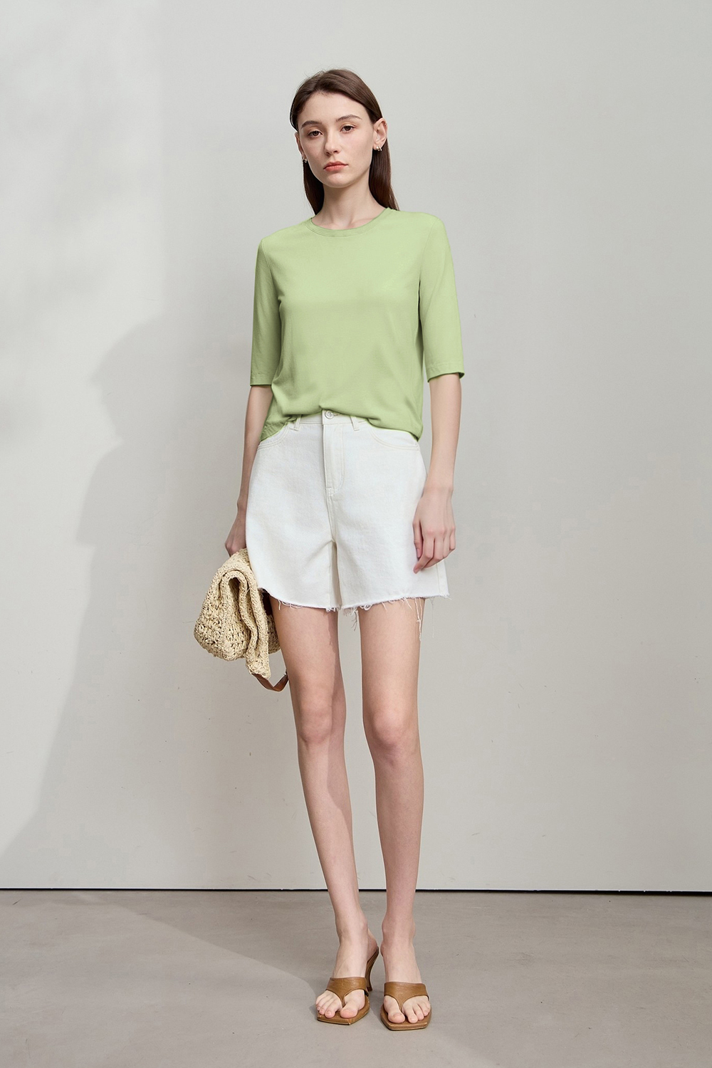 Crew Neck Half Sleeve Cotton T-shirt