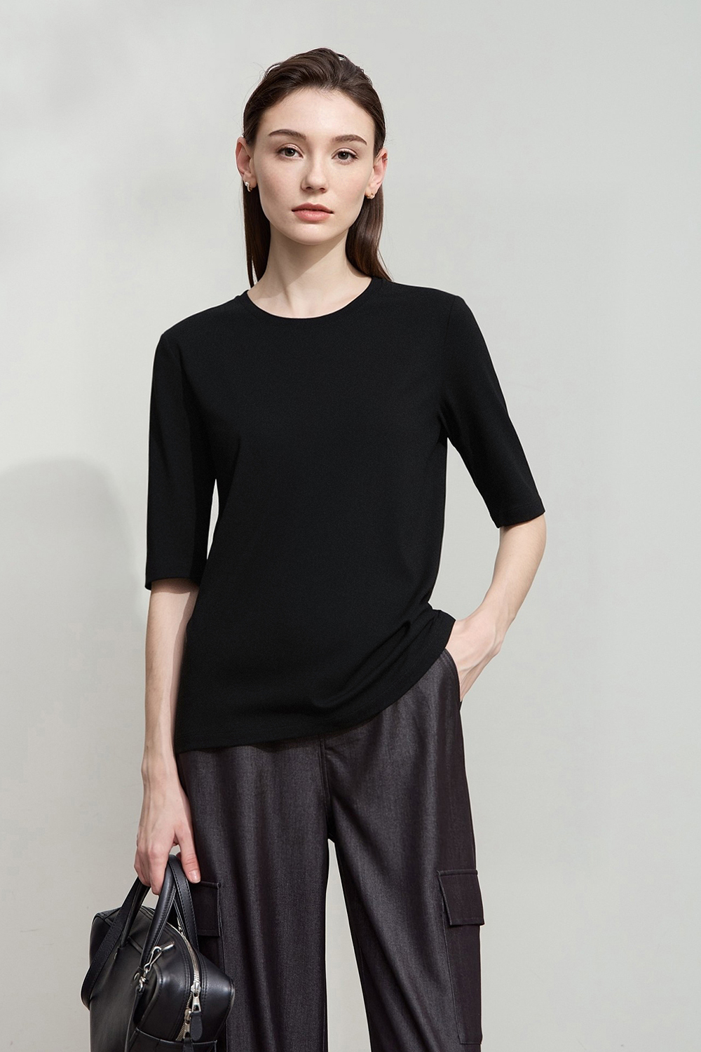 Crew Neck Half Sleeve Cotton T-shirt