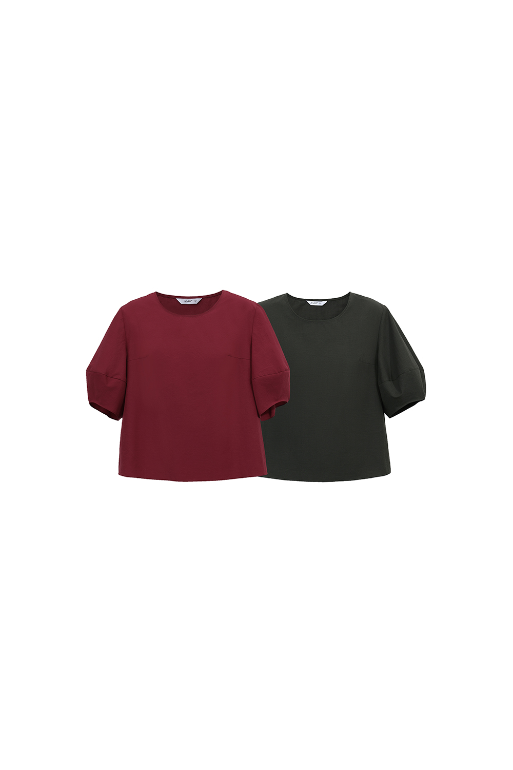 Round Neck Lantern Sleeve Shirt