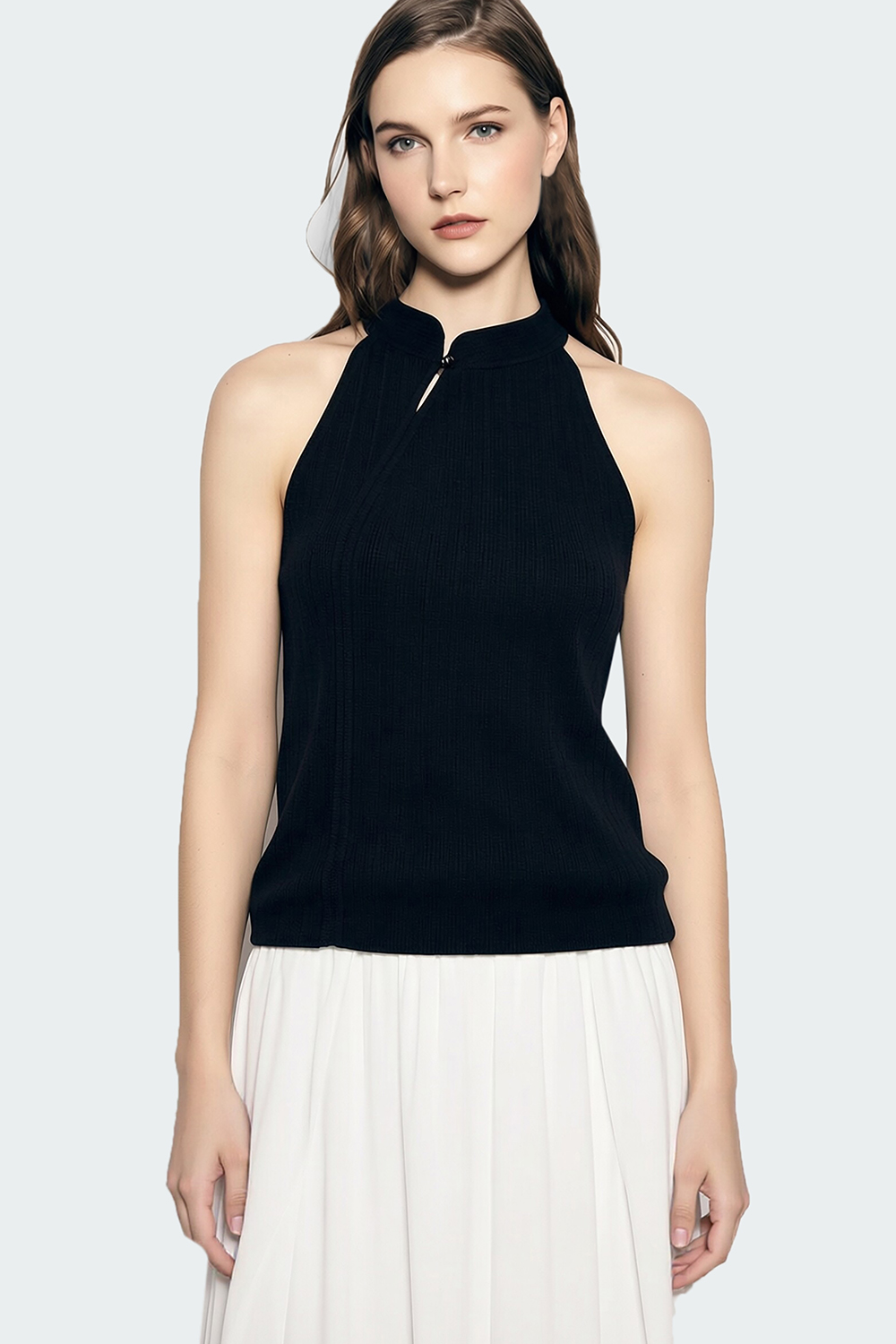 National Style Stand Collar Knit Sweater|AMII