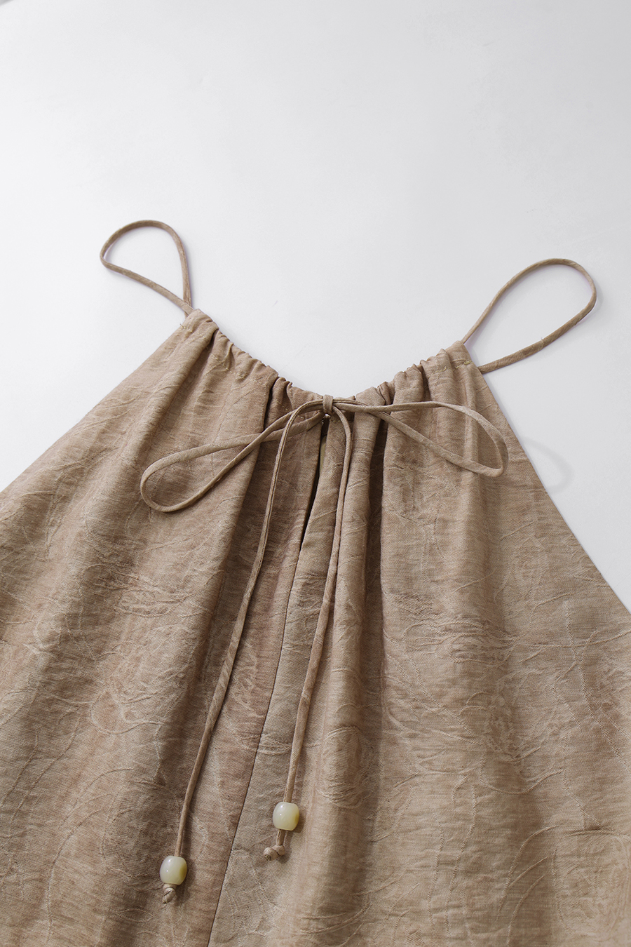Tie Detail Jacquard Camisole Top|AMII