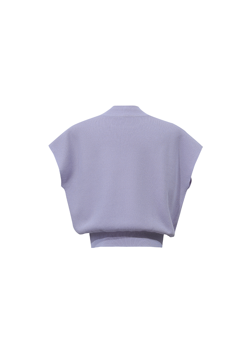 Mock Neck Cap Sleeve Knit Sweater|AMII