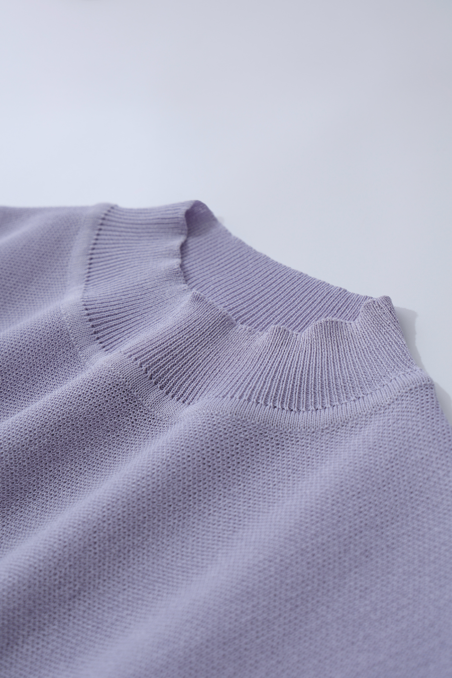 Mock Neck Cap Sleeve Knit Sweater|AMII