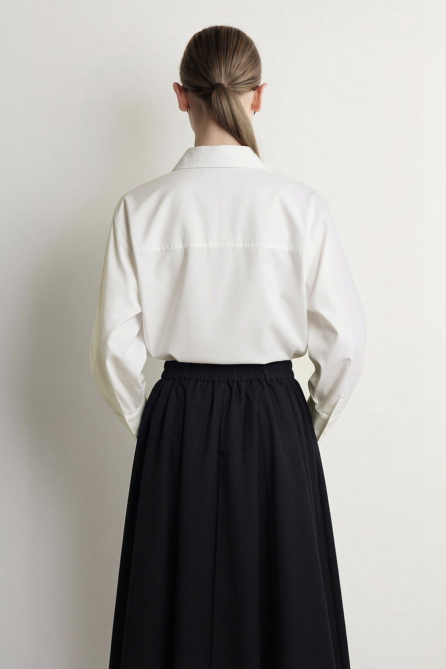 Lyocell Cotton Lapel Shirt | AMII