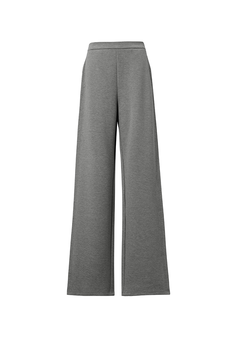 Brushed Wide Leg Casual Pants|AMII