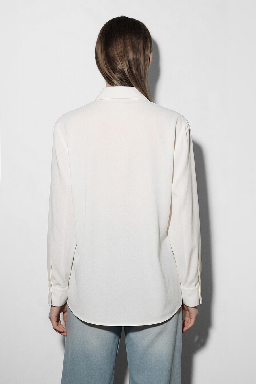 Lapel Sequin Embroidered Blouse | AMII