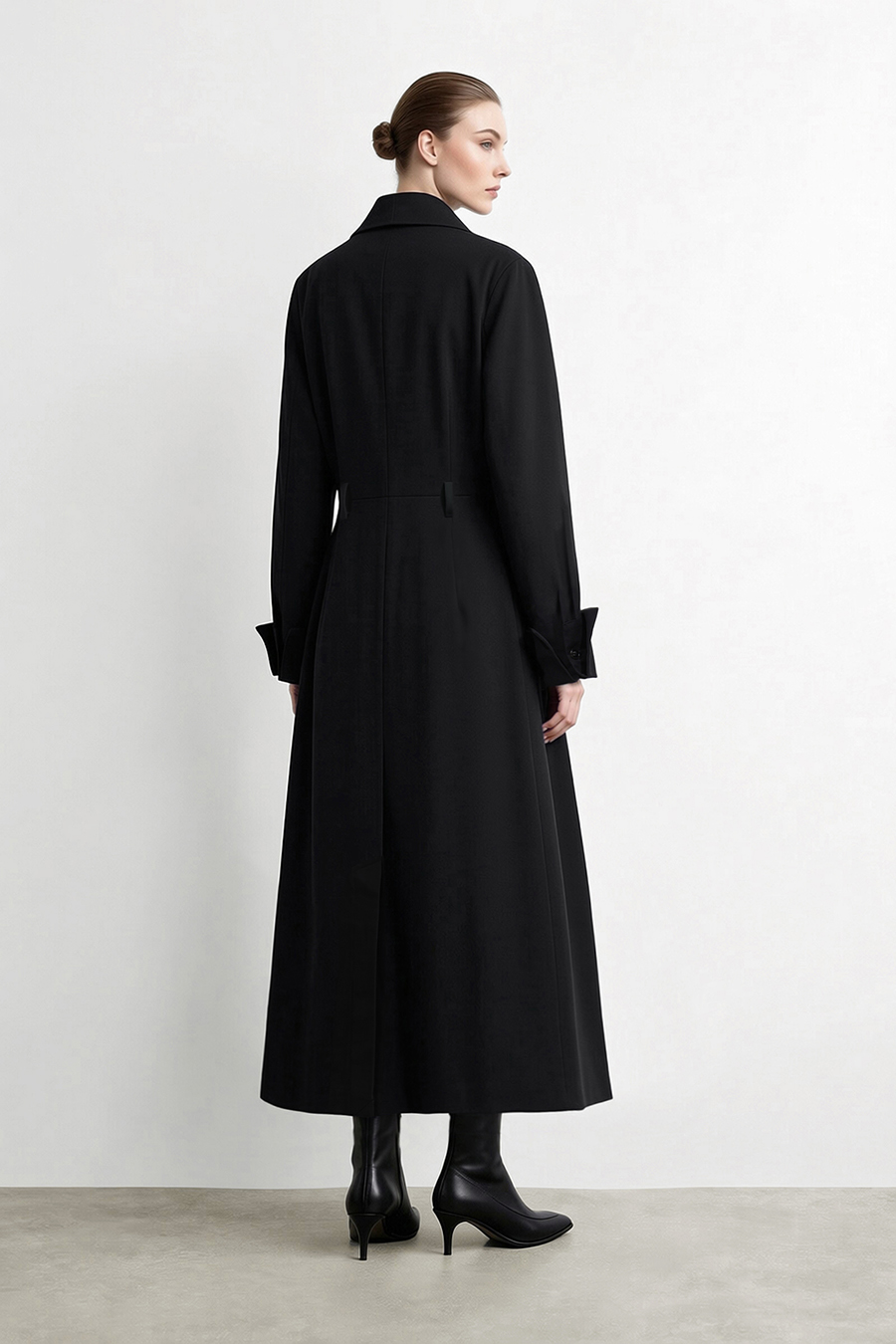 Collared gathered dress|AMII