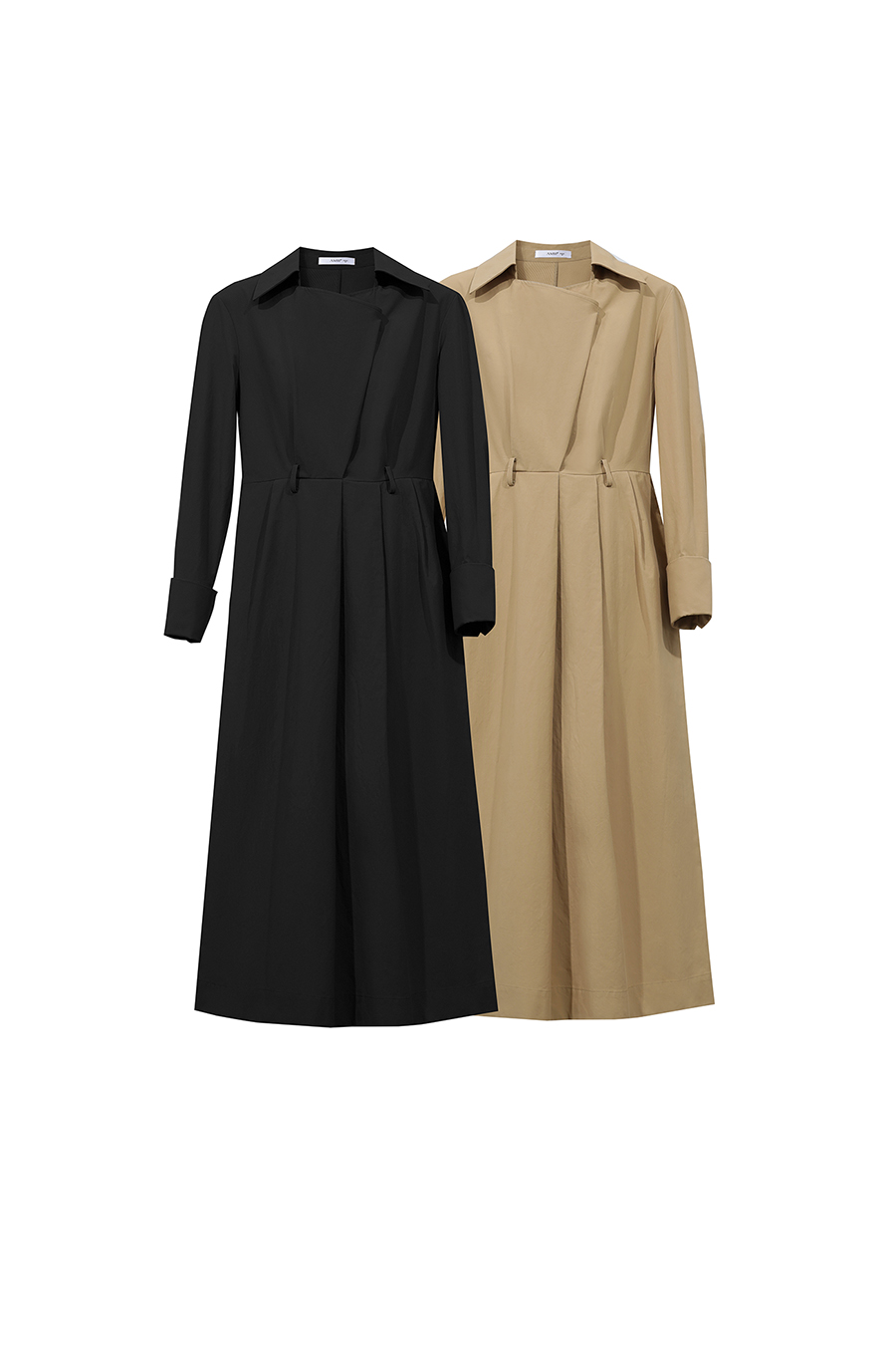 Collared gathered dress|AMII