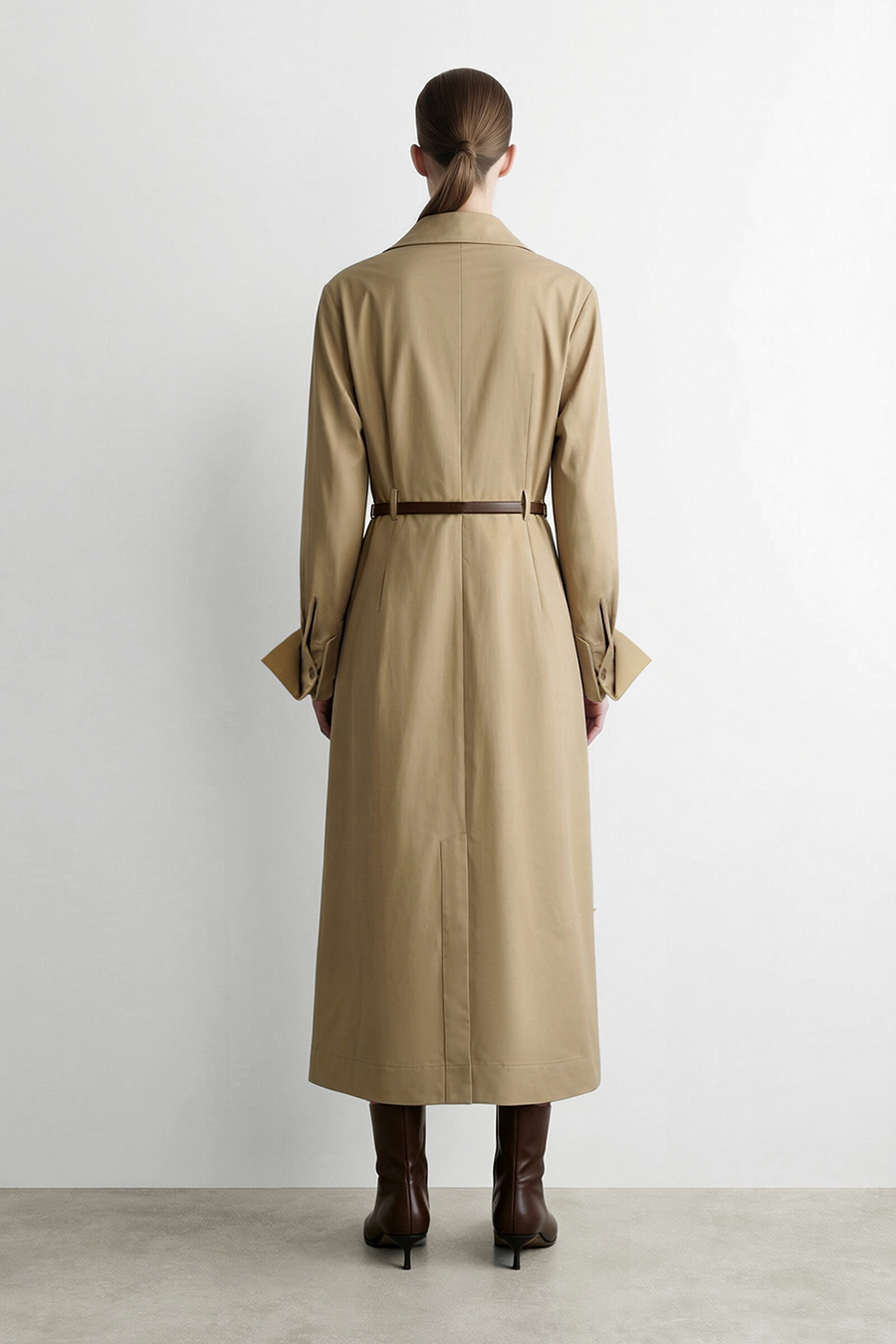 Collared gathered dress|AMII